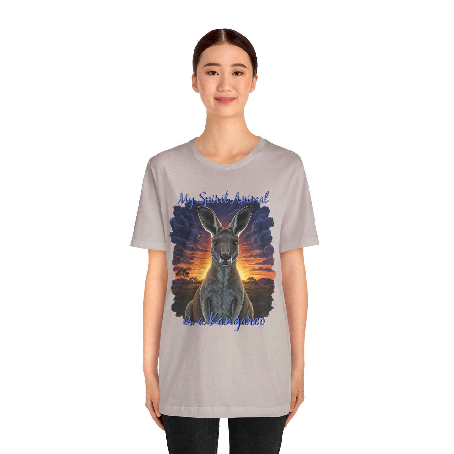 'My Spirit Animal is a Kangaroo' Tee - Unisex Jersey Short Sleeve T-Shirt for Wildlife Lovers, Aussies - Schmartypants