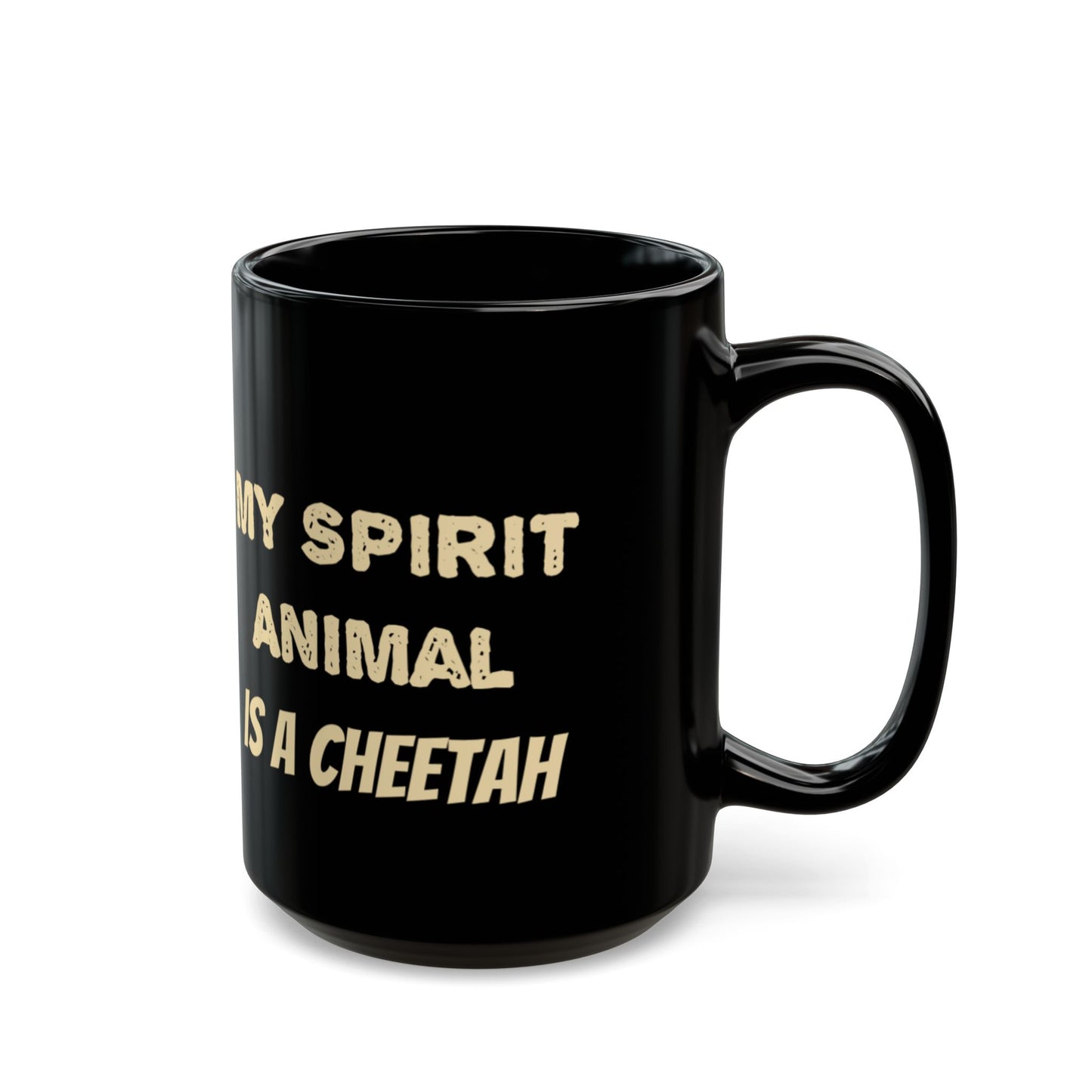 Cheetah Spirit Animal Mug - 11oz & 15oz Black Coffee Cup - Cheetah and Nature Lovers Gift - Schmartypants