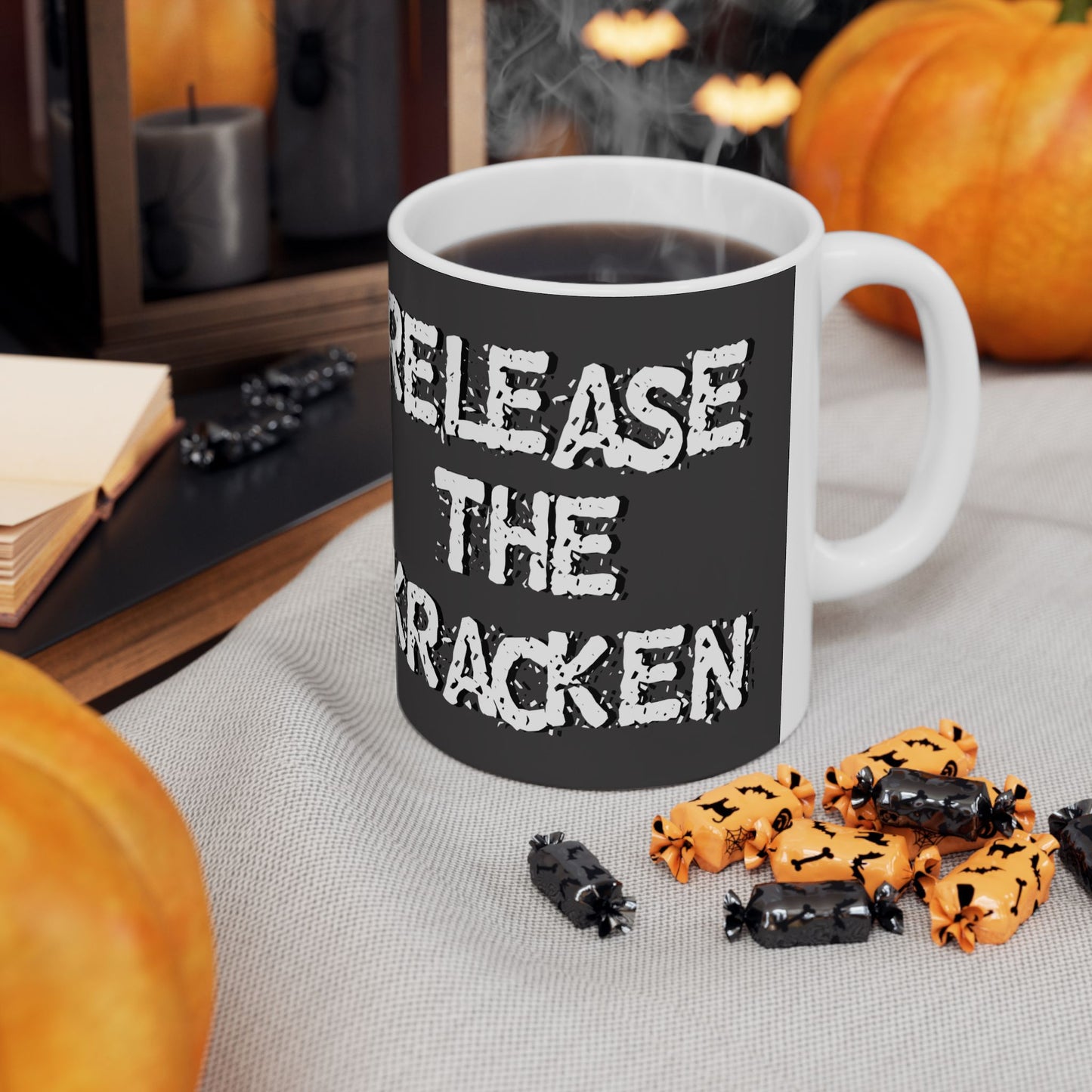 Octopus-Themed Ceramic Mug - "Release the Kraken" Design for Pirates and Gamers - Schmartypants