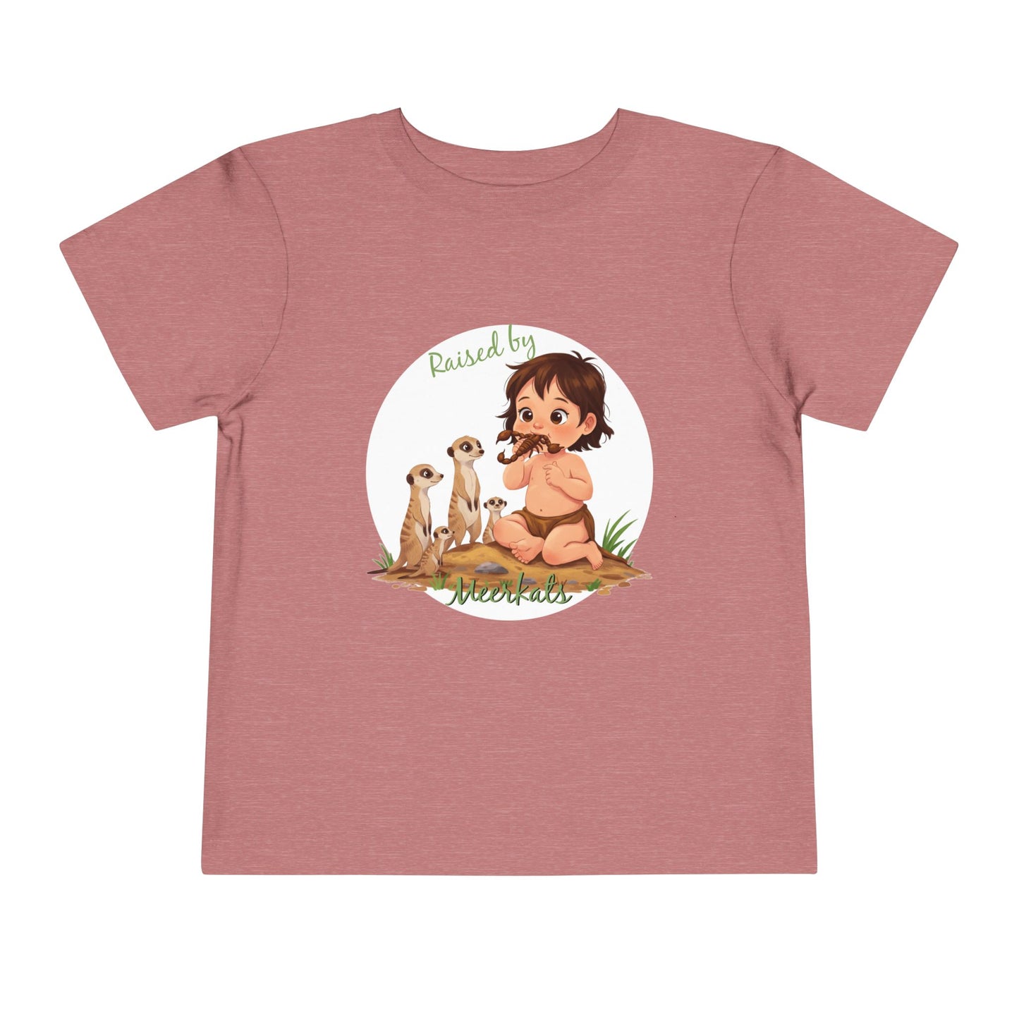 Cute, Funny Toddler Tee - "Raised by Meerkats" Design - Schmartypants
