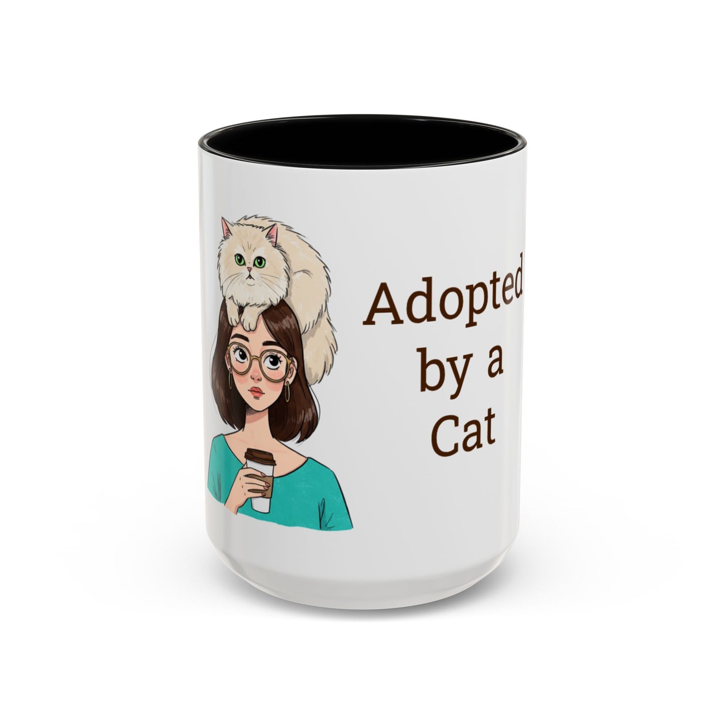 Adopted by a Cat Accent Coffee Mug - Perfect Gift for Cat Lovers - Funny Cat - Feline Humor - Schmartypants