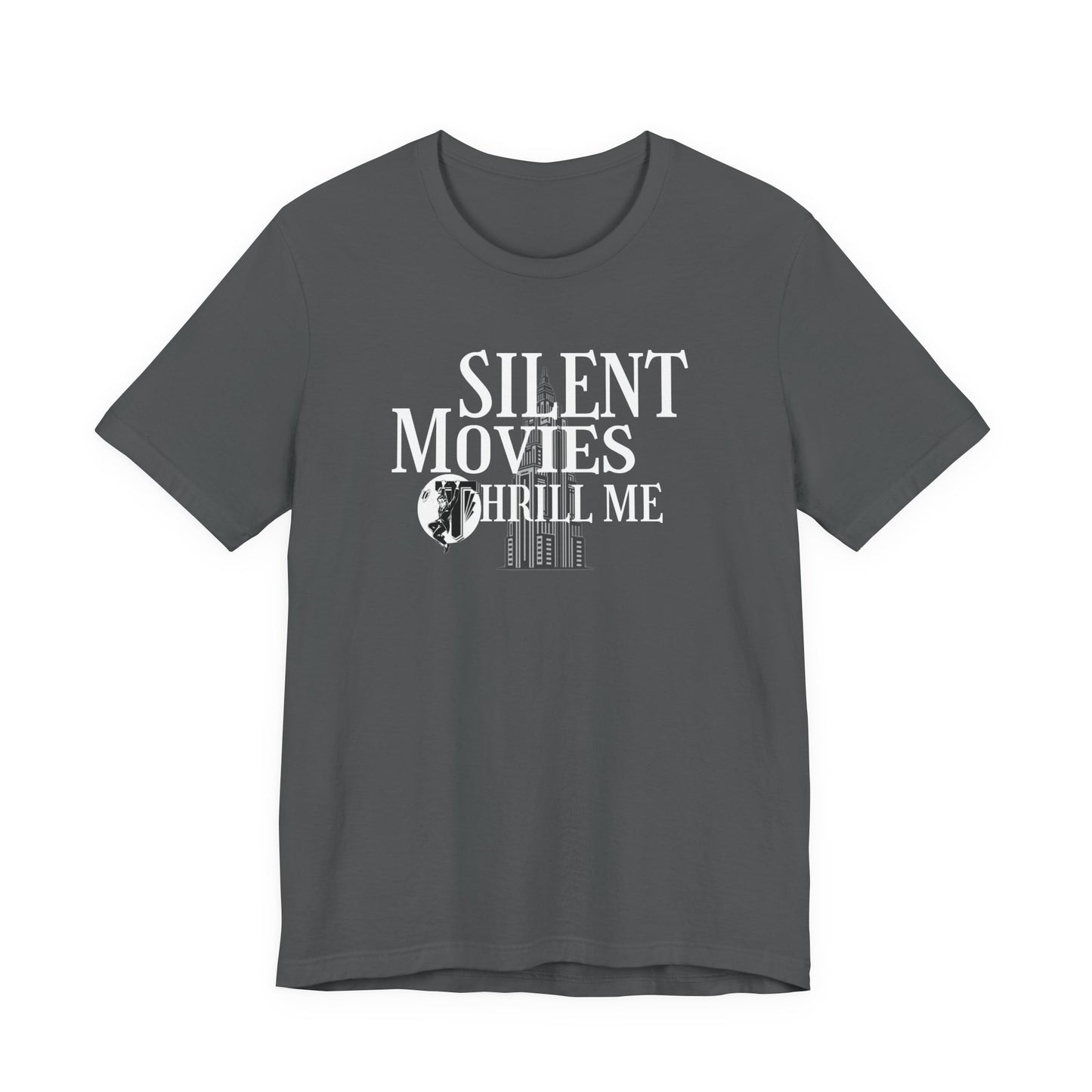 Silent Movies Thrill Me Tee, Unisex T-Shirt, Vintage Film Lover Shirt, Movie Buff Gift, Retro Cinema Apparel