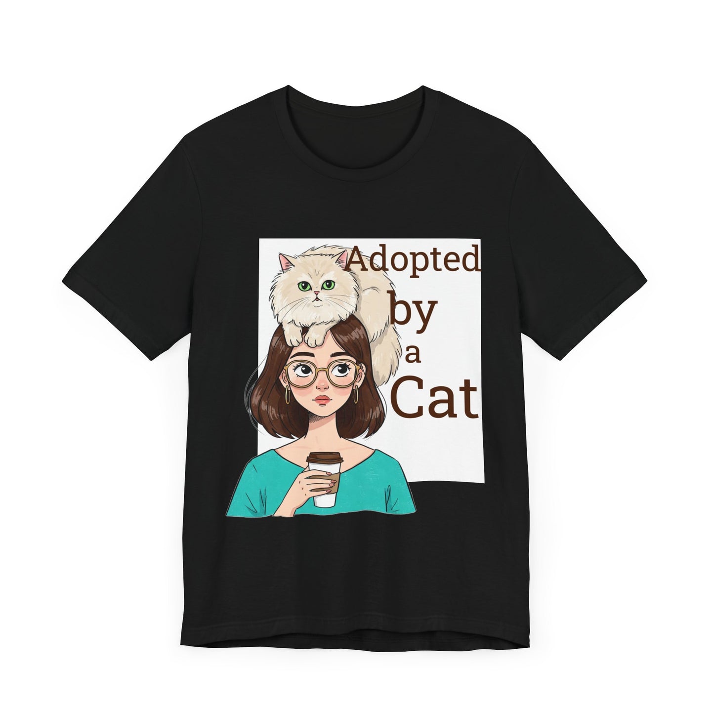 Adopted by a Cat Unisex Tee - Perfect Gift for Cat Lovers - Cat Humor - Schmartypants