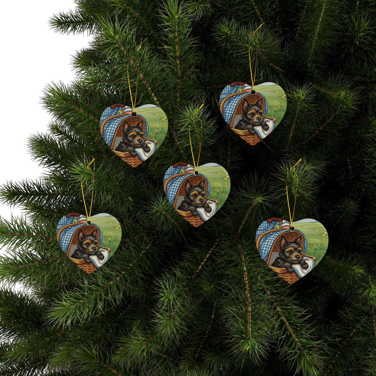 Ceramic Ornaments, Toto Wizard of Oz Tree, 2-Side Print, Collectible Series 2 Ornament, Holiday Decor, Christmas Ornament, Gift for Wizard