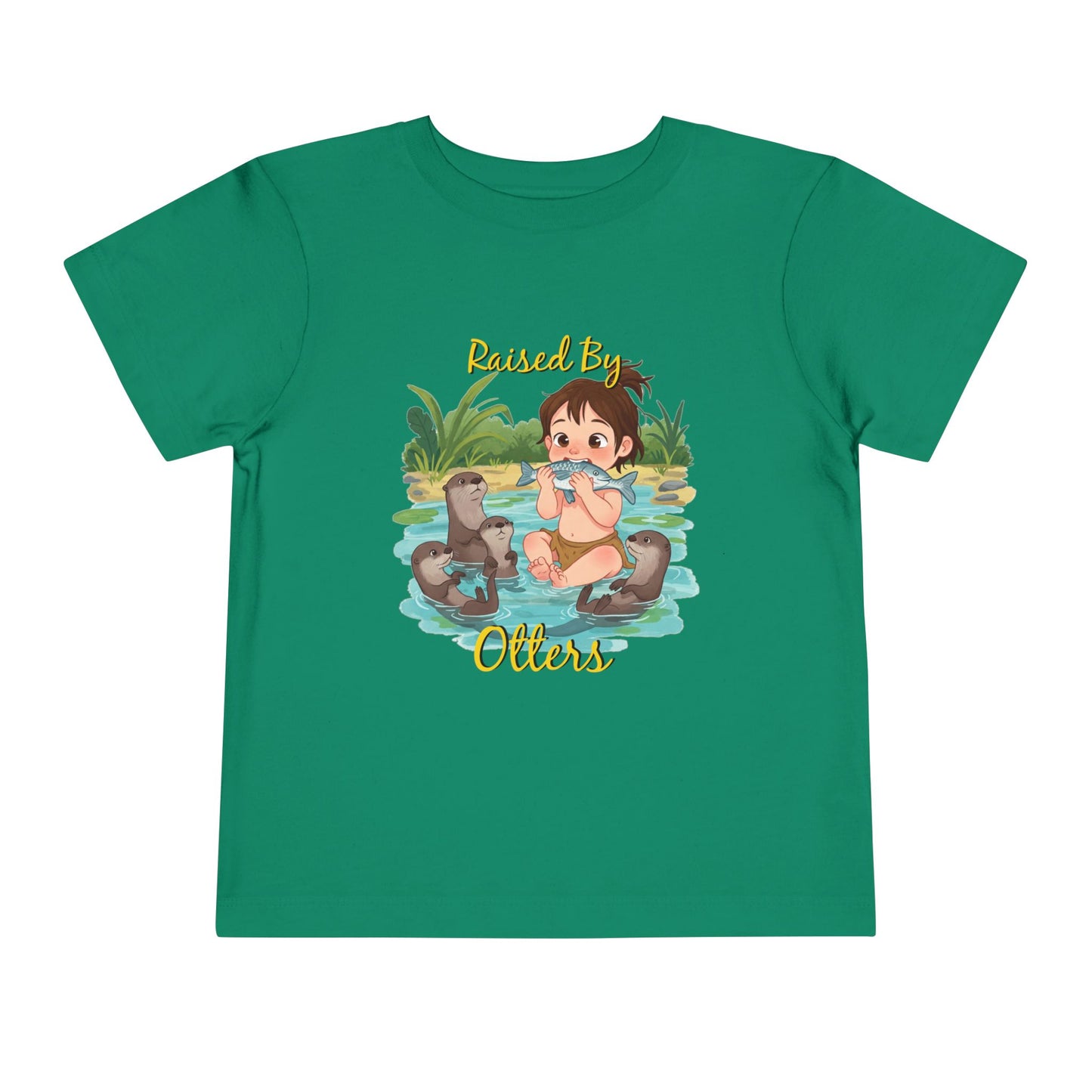 Toddler Short Sleeve Tee | 'Raised By Otters', Cute Kids T-Shirt, Summer Apparel, Gift for Animal Lovers, Playful Toddler Outfit