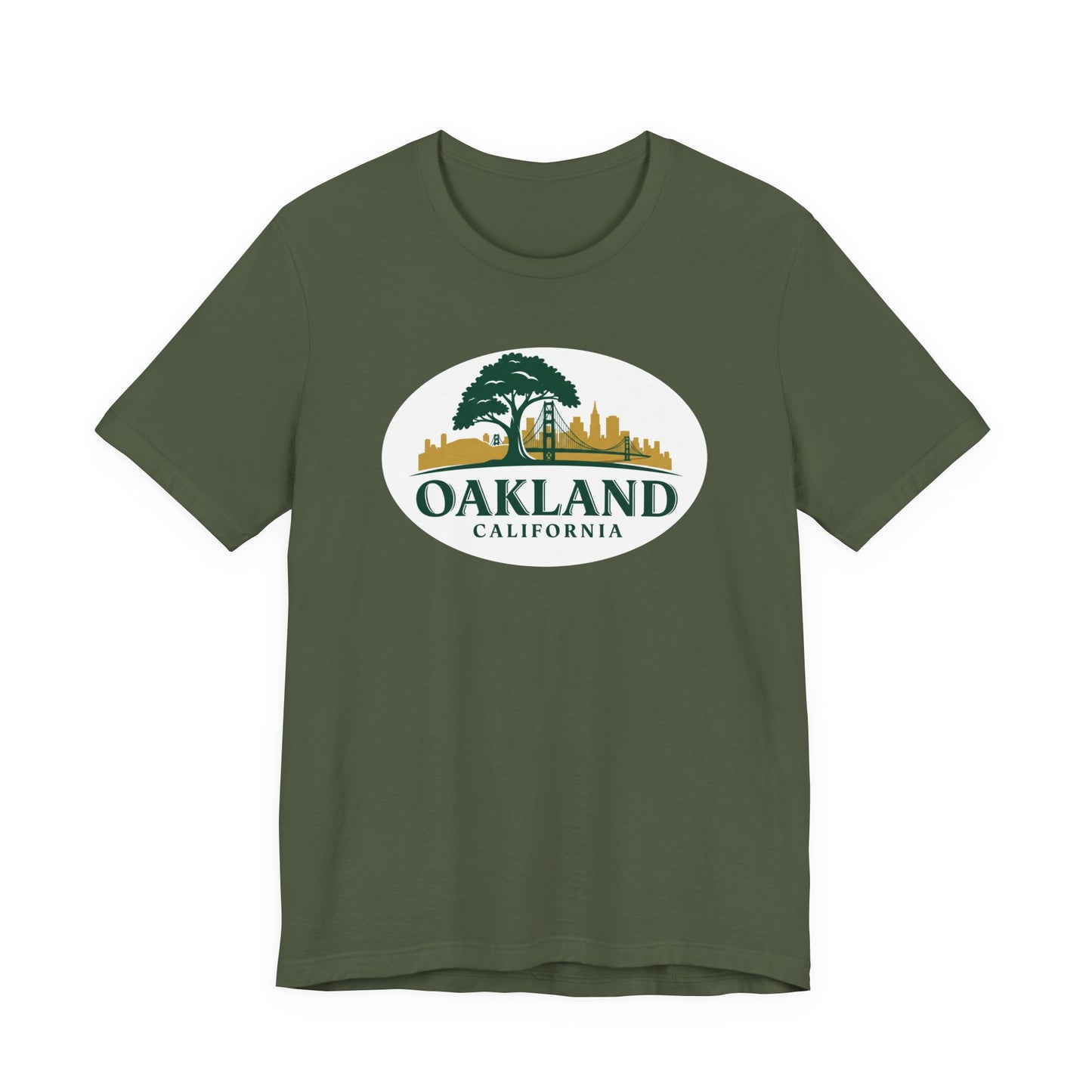 Oakland Cityscape Unisex Jersey Tee, Casual Wear, Gifts for Him/Her, Summer Fashion, Oakland California T-Shirt, Oakland Souvenir