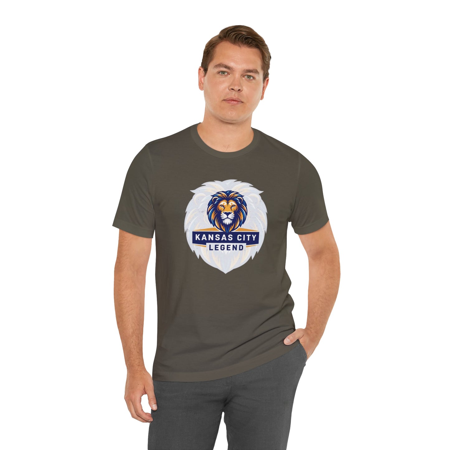 Kansas City Legend Lion Tee - Unisex Jersey T-shirt, Gift for Sports Fans, Casual Wear, Team Spirit, Birthday Present