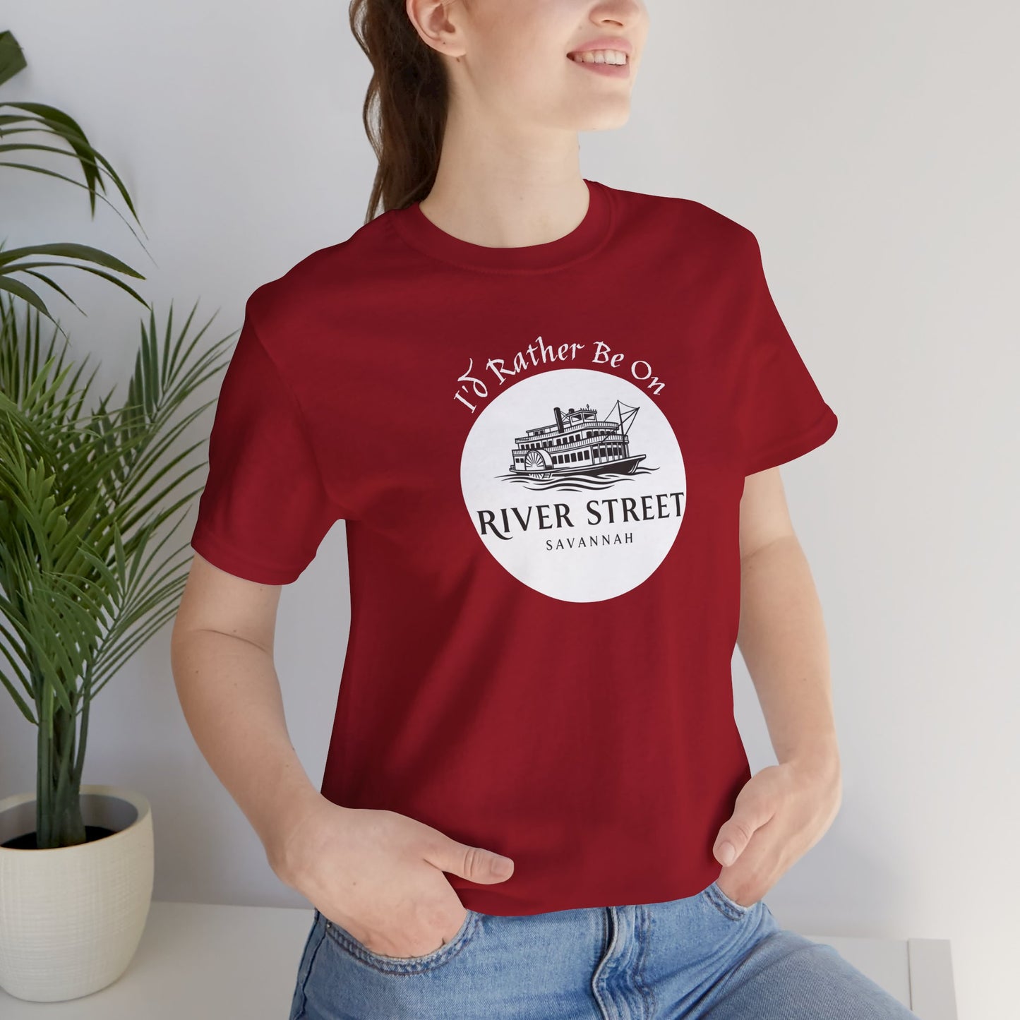 Savannah River Street Tee - I'd Rather Be On River Street, Casual T-Shirt, Travel Lover Gift, Summer Wear, Vacation Apparel, Unique Souvenir