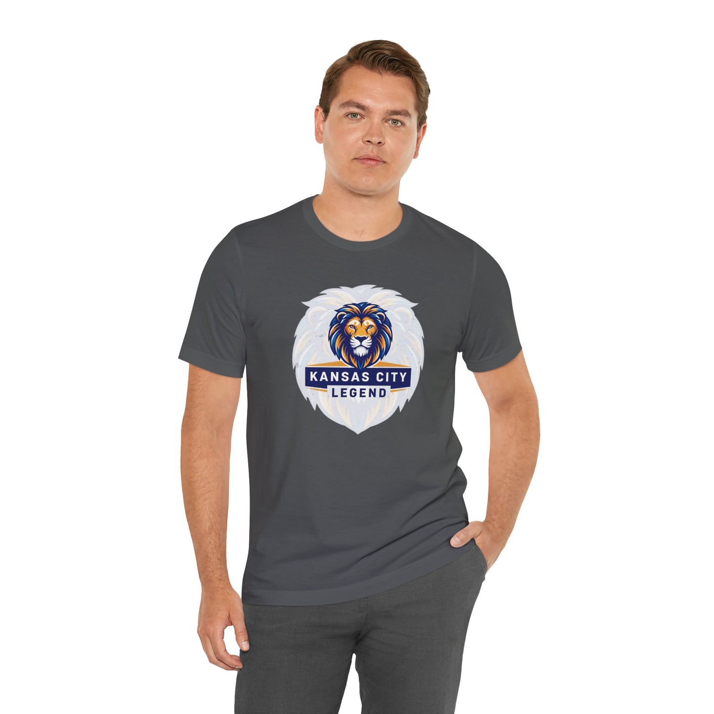 Kansas City Legend Lion Tee - Unisex Jersey T-shirt, Gift for Sports Fans, Casual Wear, Team Spirit, Birthday Present