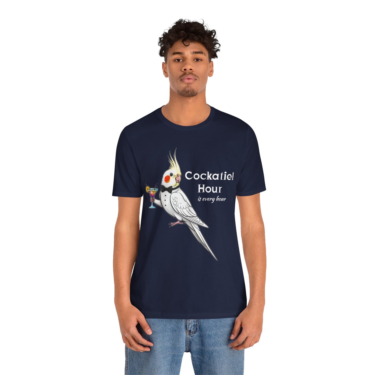 Cockatiel Hour Unisex Tee - Fun Bird Lover T-Shirt, Casual Wear, Gift for Bird Enthusiasts, Animal Lover Gift, Unique Graphic Tee