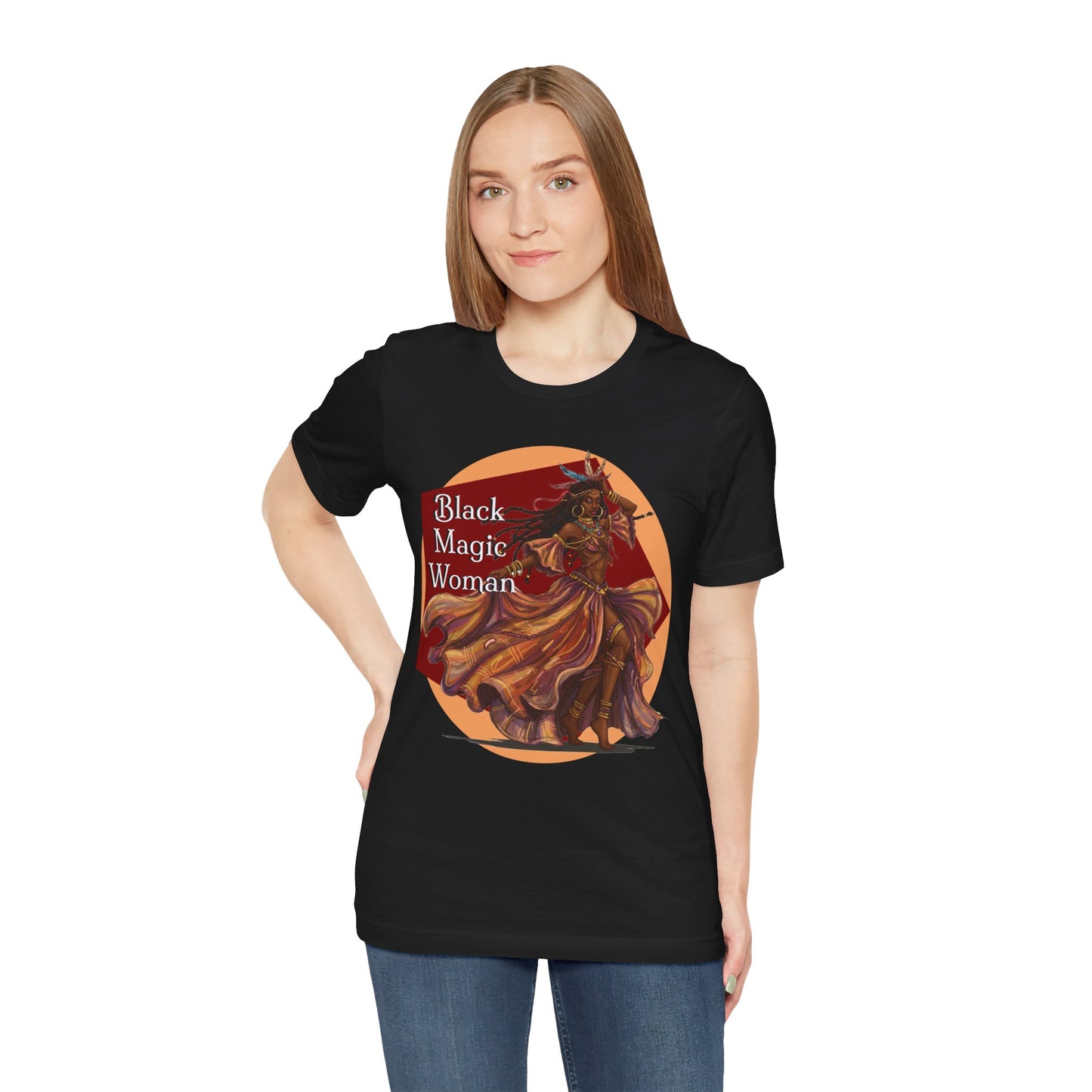 'Black Magic Woman' Tee, Witchy Apparel, Boho T-Shirt, Festival Outfit, Classic Rock Fans, Santana, Fleetwood Mac - Schmartypants