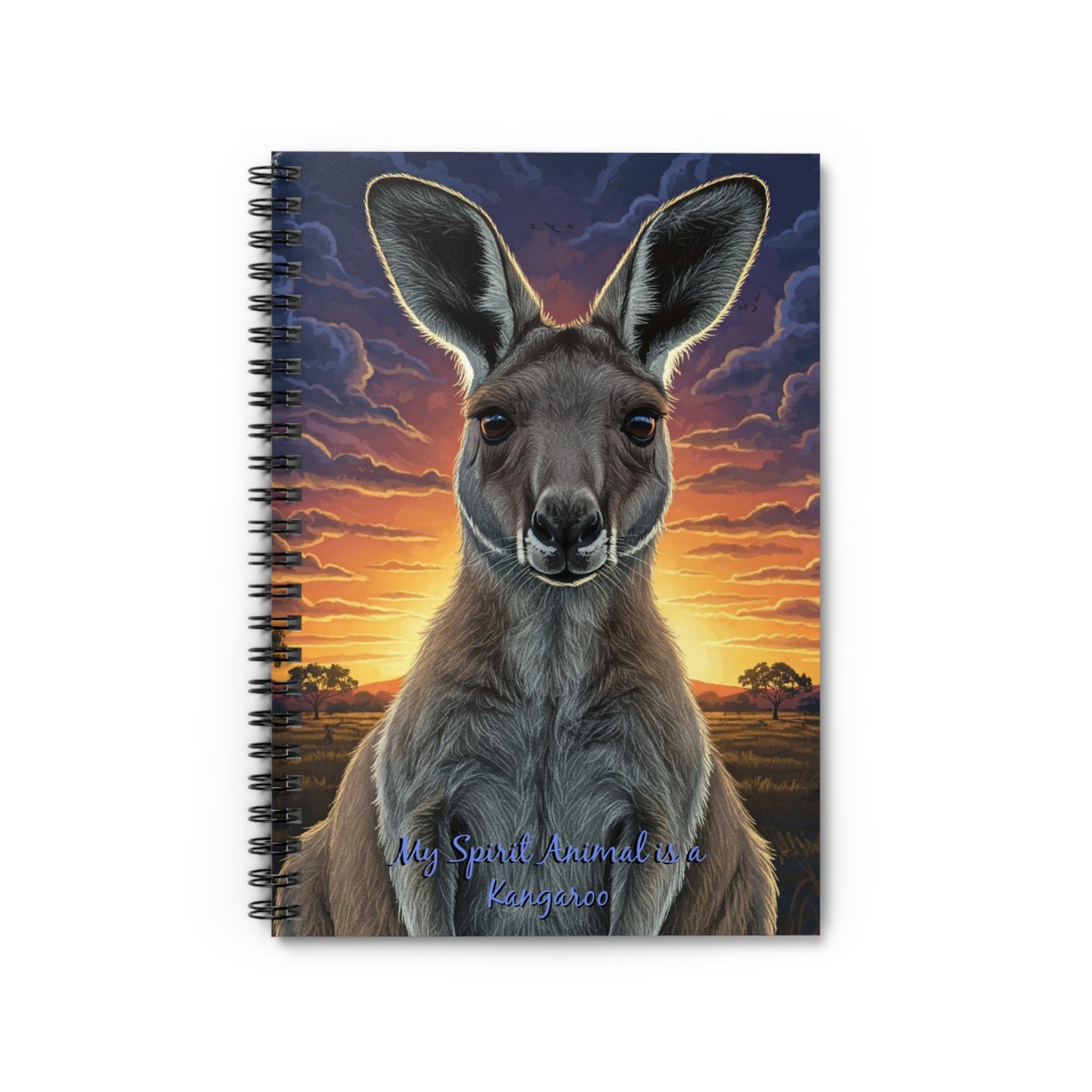 'My Spirit Animal is a Kangaroo' Notebook - Inspirational Ruled Spiral Journal, for Aussies and Wildlife Lovers - Schmartypants