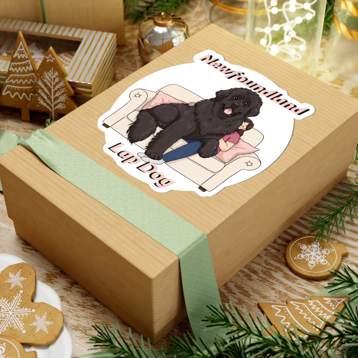 Newfoundland Lap Dog Kiss-Cut Stickers | Cute Dog Lover Decals for Laptops & More - Schmartypants