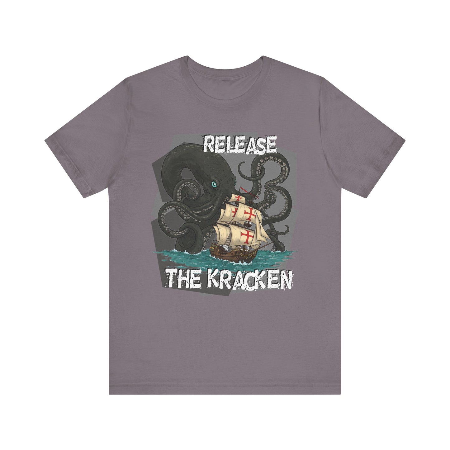 'Release The Kraken!' Tee - Unisex Short Sleeve Shirt, Nautical Tees, Pirate Fashion, Ocean Lover Gift, Funny T-Shirt, Sea Creature Shirt, Great for Gamers - Schmartypants