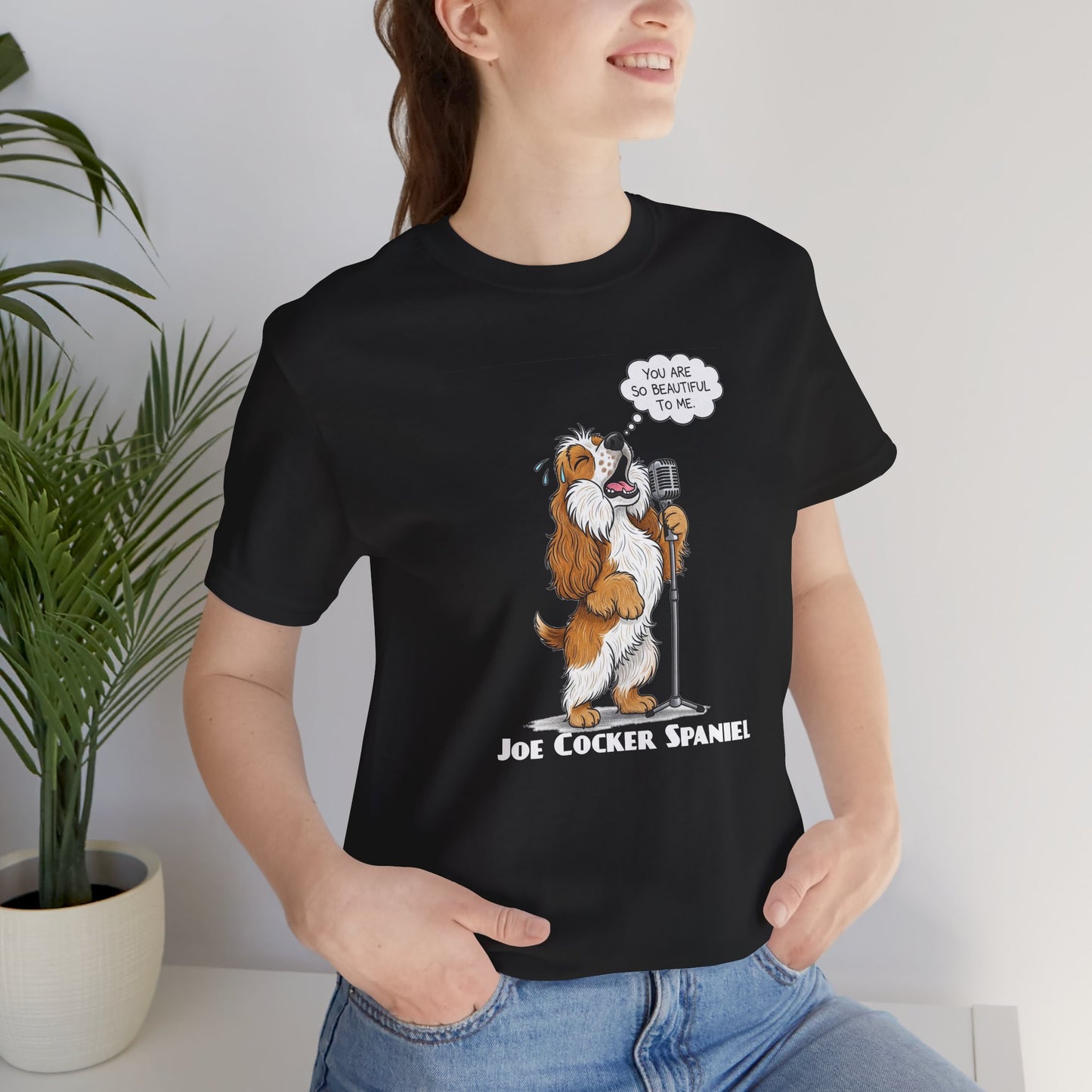 Funny 'Joe Cocker Spaniel' Dog Lovers Tee, Unisex Dog Shirt, Funny Pet Owner Apparel