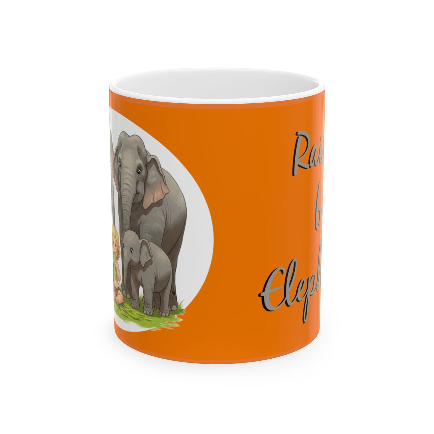 Funny Elephant Family Ceramic Mug - Perfect Gift for Animal Lovers, Wildlife Lovers, Elephant Fans - Schmartypants