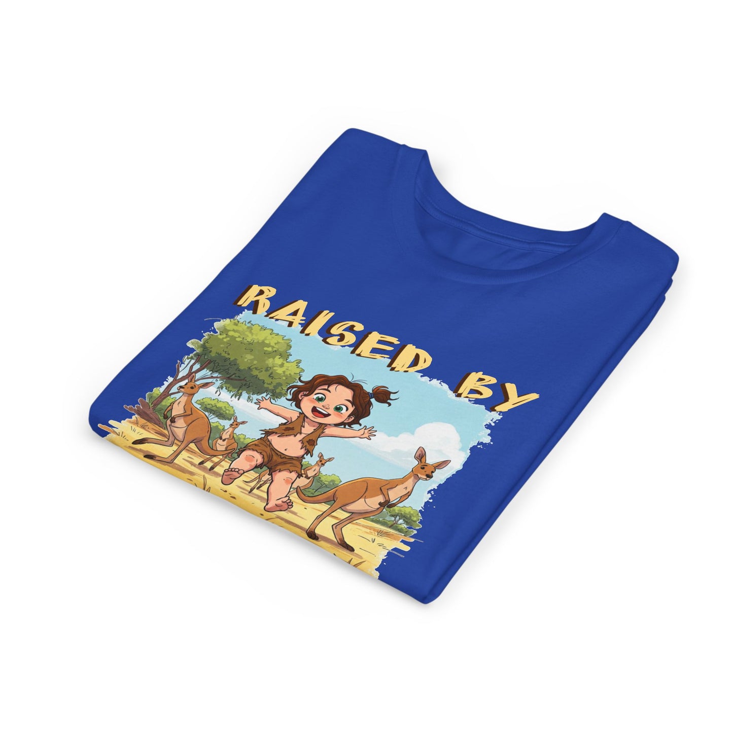 Kids 'Raised by Kangaroos' Tee - Fun and Playful Short Sleeve Shirt - Schmartypants