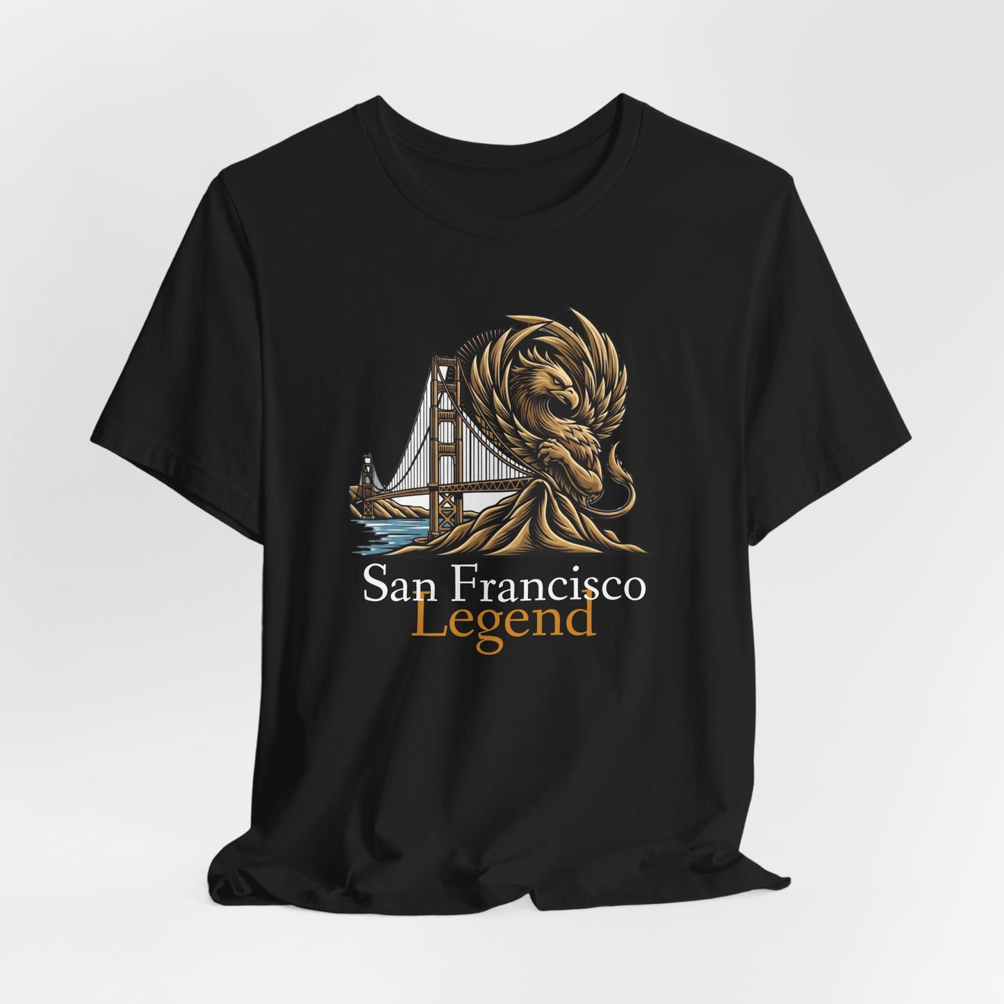 San Francisco Legend Tee - Unisex Jersey Short Sleeve T-Shirt, Gift for Tourists, Travel Souvenir, San Francisco Apparel, Urban Streetwear, SF Souvenir Tee