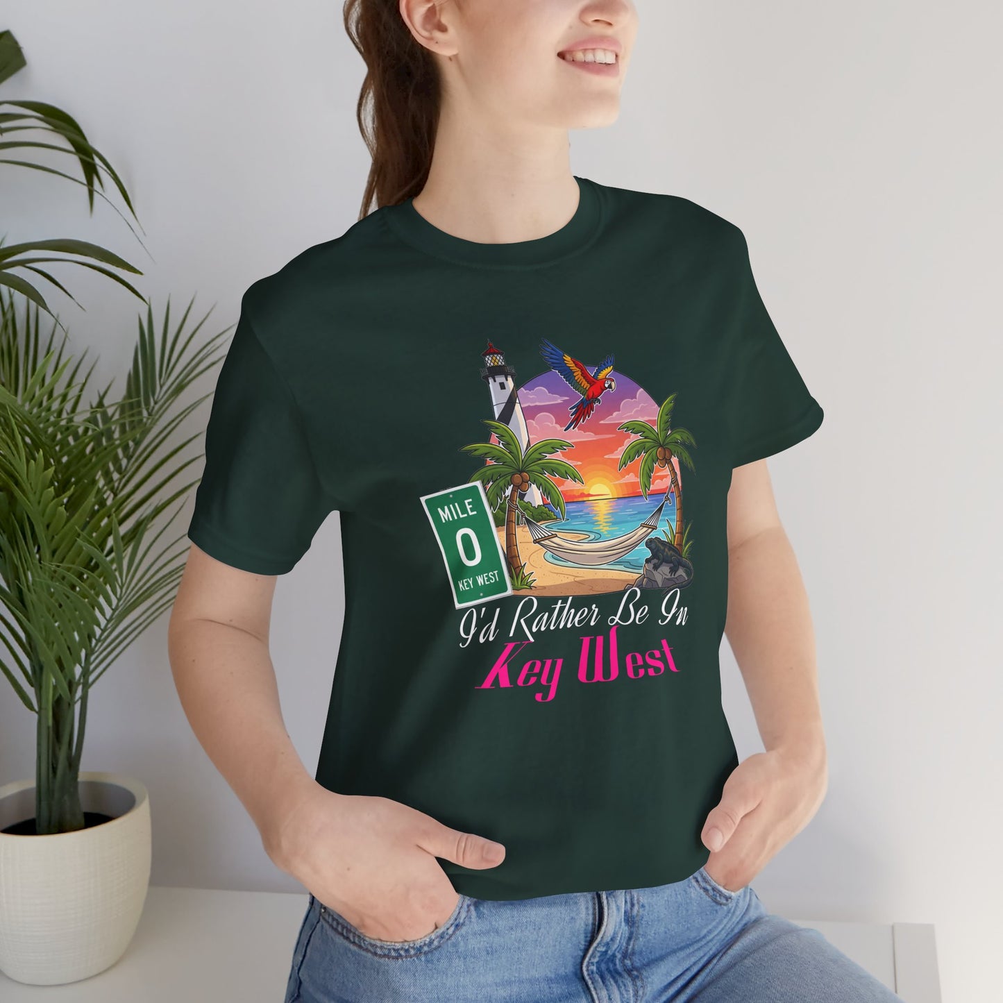 I'd Rather Be In Key West Tee | Vacation Shirt, Summer Style, Beachwear Gift, Travel Tee, Casual Fashion