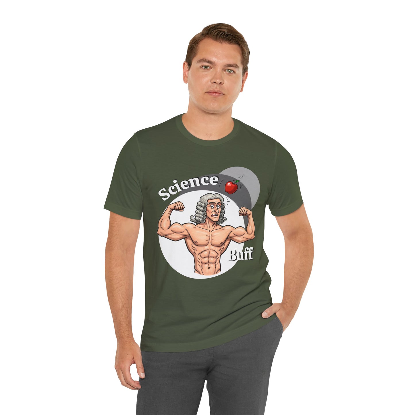 Funny 'Science Buff' Unisex Tee, Funny Science Shirt, Gift for STEM Lovers, Academic Humor T-Shirt, Geeky Top, Science Enthusiast Apparel, Sir Isaac Newton Fans - Schmartypants
