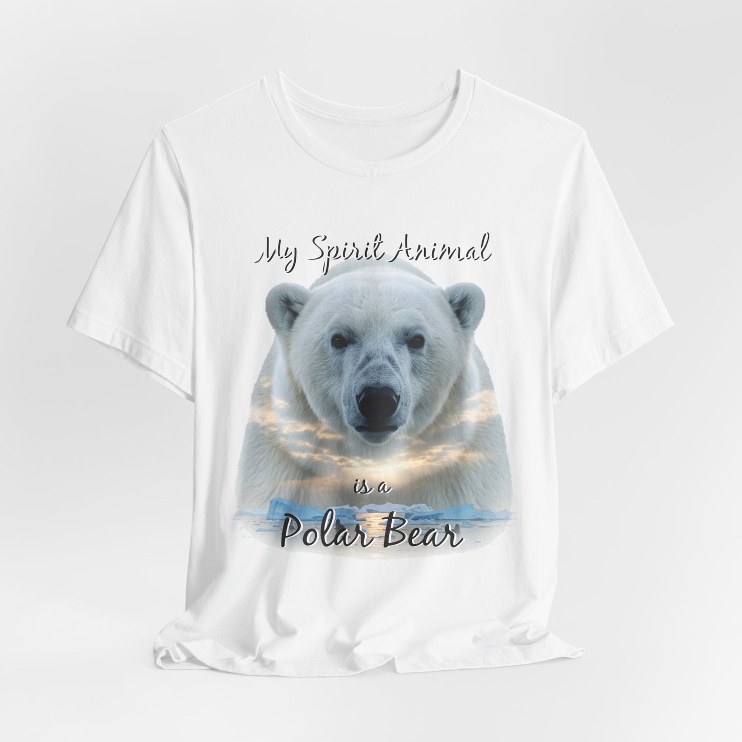Polar Bear Tee, My Spirit Animal, Wildlife Lover Gift, Alaskan Traveler Shirt, Nature Enthusiast Top, Arctic Wildlife Apparel