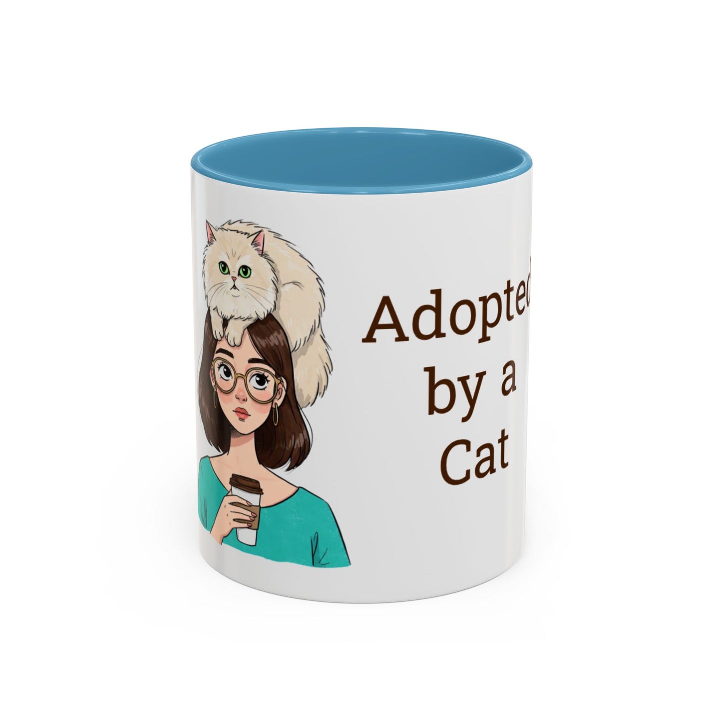 Adopted by a Cat Accent Coffee Mug - Perfect Gift for Cat Lovers - Funny Cat - Feline Humor - Schmartypants