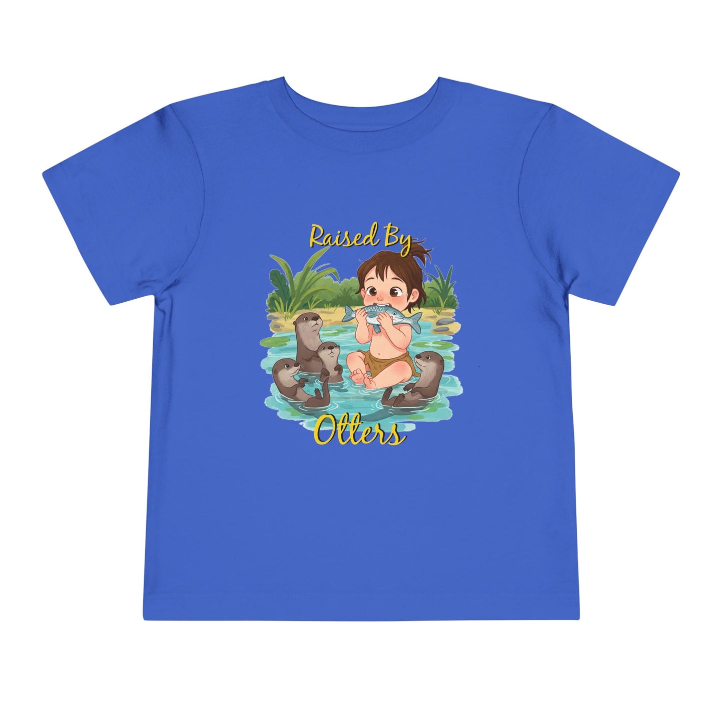 Toddler Short Sleeve Tee | 'Raised By Otters', Cute Kids T-Shirt, Summer Apparel, Gift for Animal Lovers, Playful Toddler Outfit