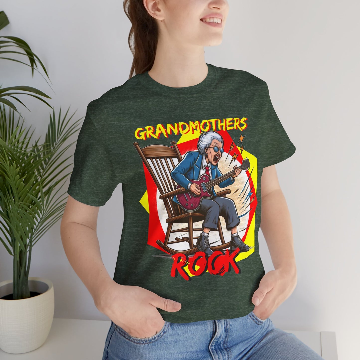 'Grandmothers Rock' Unisex Jersey Short Sleeve Tee - Funny Gift to Show Love for the Special Grandmother in Your Life - Schmartypants