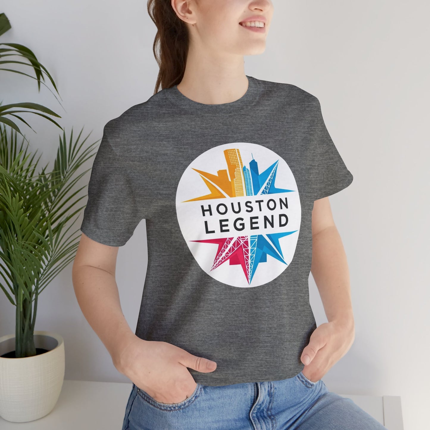 Houston Legend Short Sleeve Tee, Unisex T-Shirt, Houston Souvenir, Urban Fashion, Casual Wear, Gift for Houston Lovers
