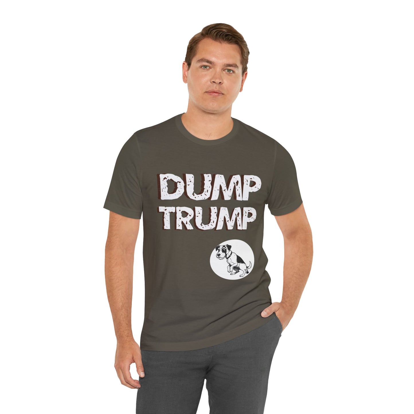 Funny Protest Unisex Jersey Tee - "Dump Trump" Graphic - Activist Wear - Schmartypants