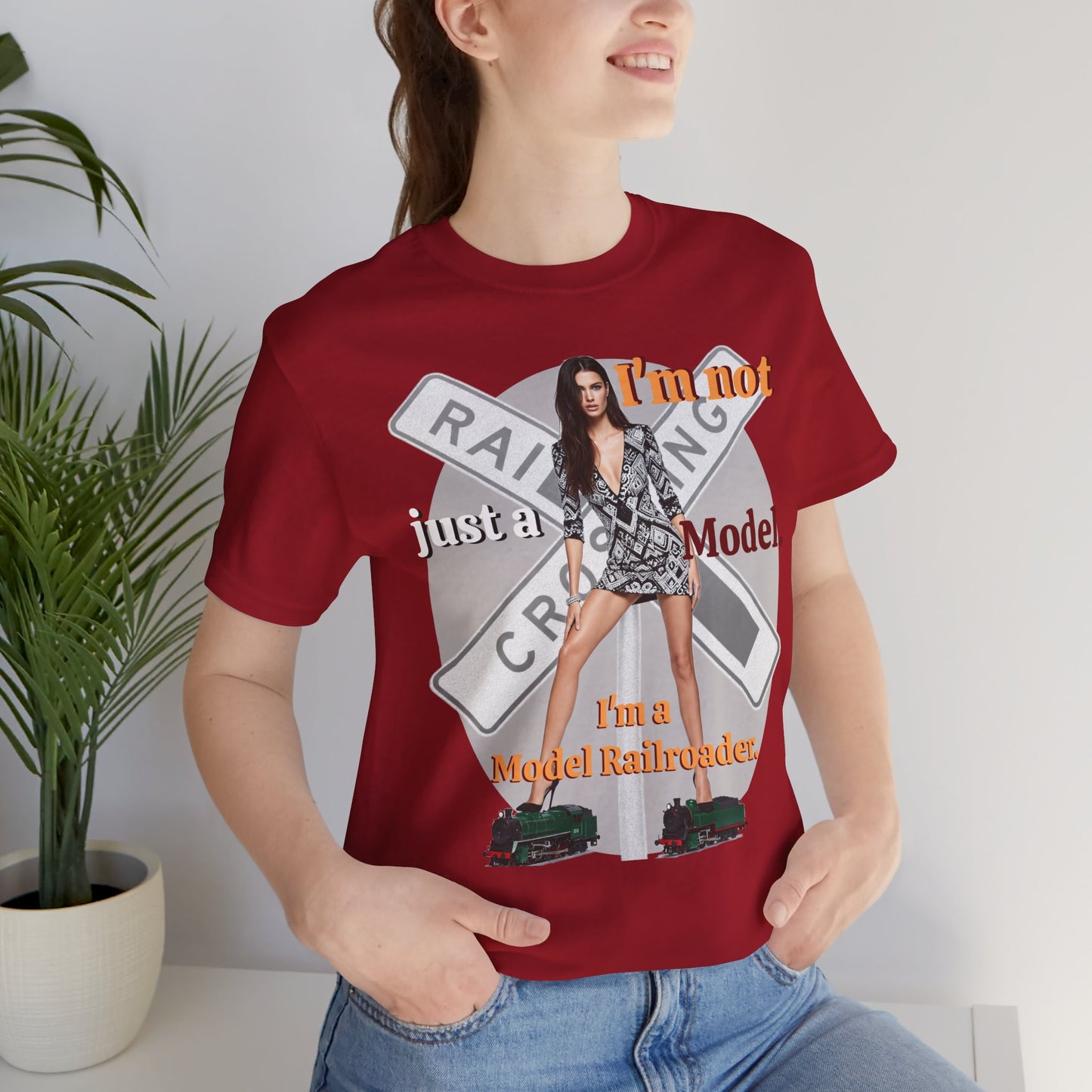 Railroad Model Unisex Tee, Train Lover Gift, Funny 'Model Railroader' Shirt, Model Railroading Apparel, Unique Graphic T-Shirt - Schmartypants