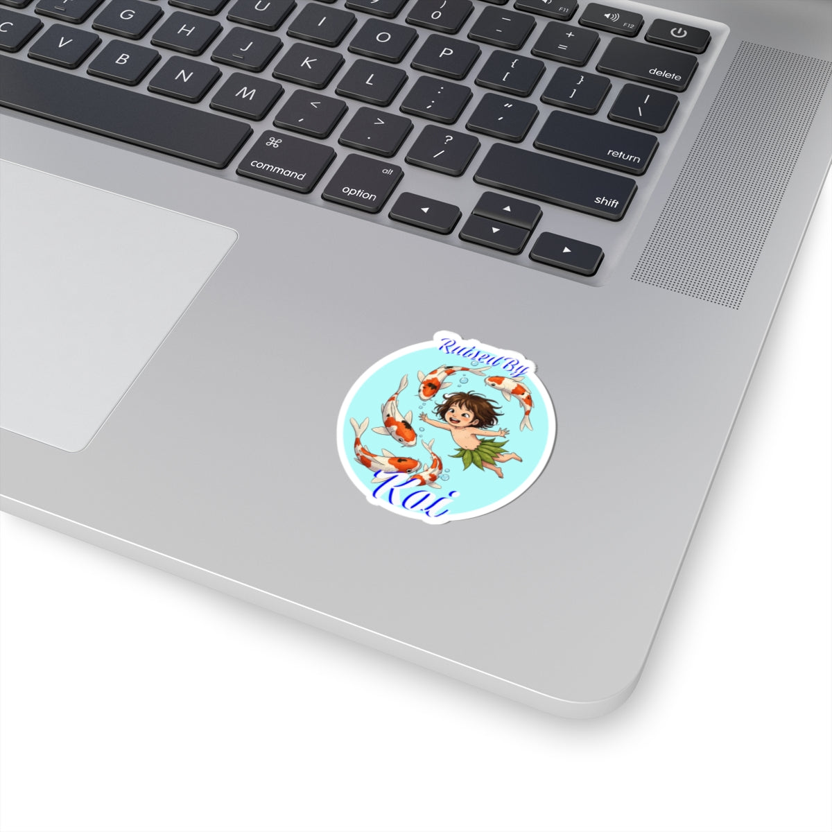 'Raised By Koi' Kiss-Cut Stickers – Funny Aquatic Decor for Nature Lovers, Koi Lovers - Schmartypants