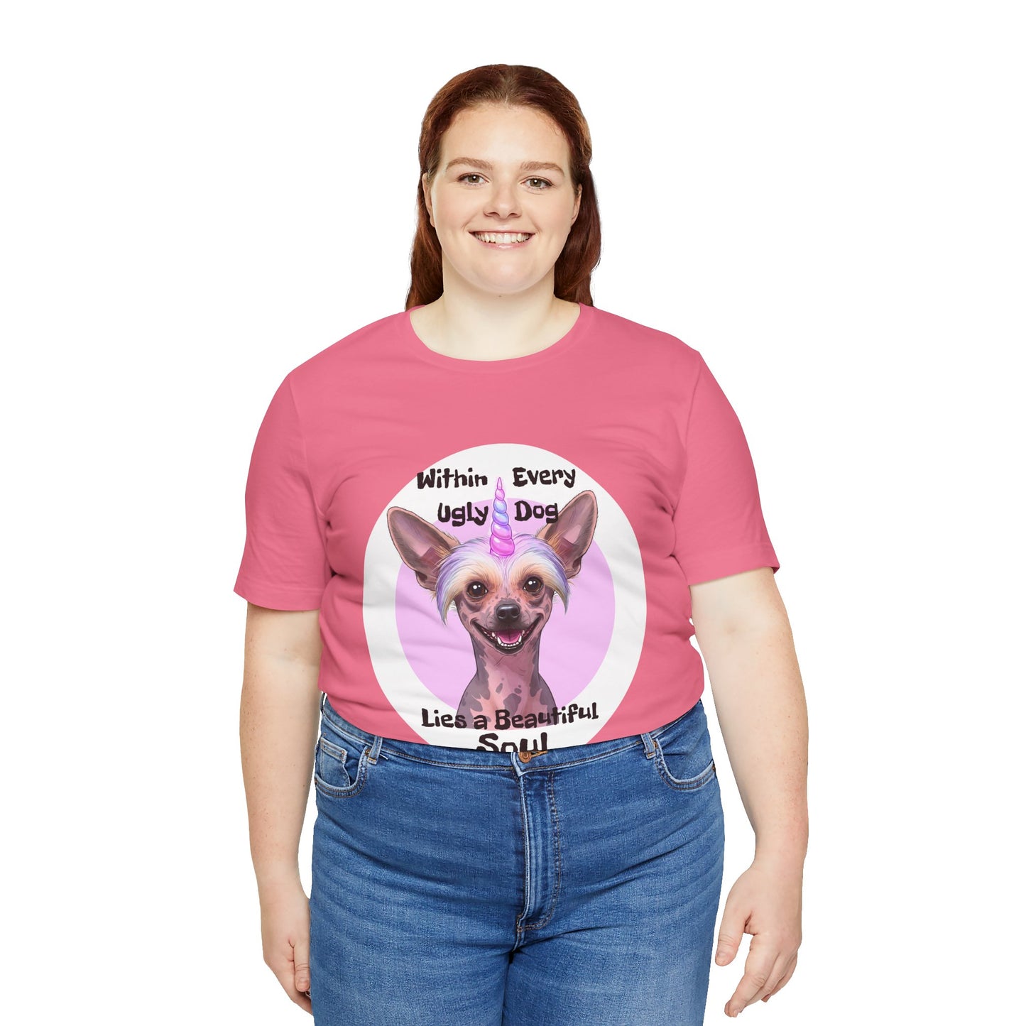 Funny Dog Lover Tee - "Within Every Ugly Dog Lies A Beautiful Soul" Shirt - Chinese Crested Lovers - Schmartypants