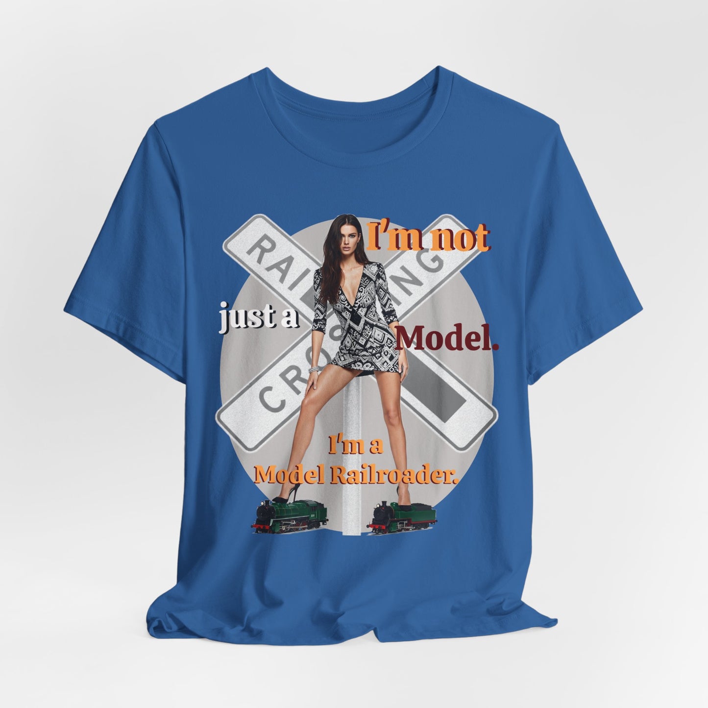 Railroad Model Unisex Tee, Train Lover Gift, Funny 'Model Railroader' Shirt, Model Railroading Apparel, Unique Graphic T-Shirt - Schmartypants