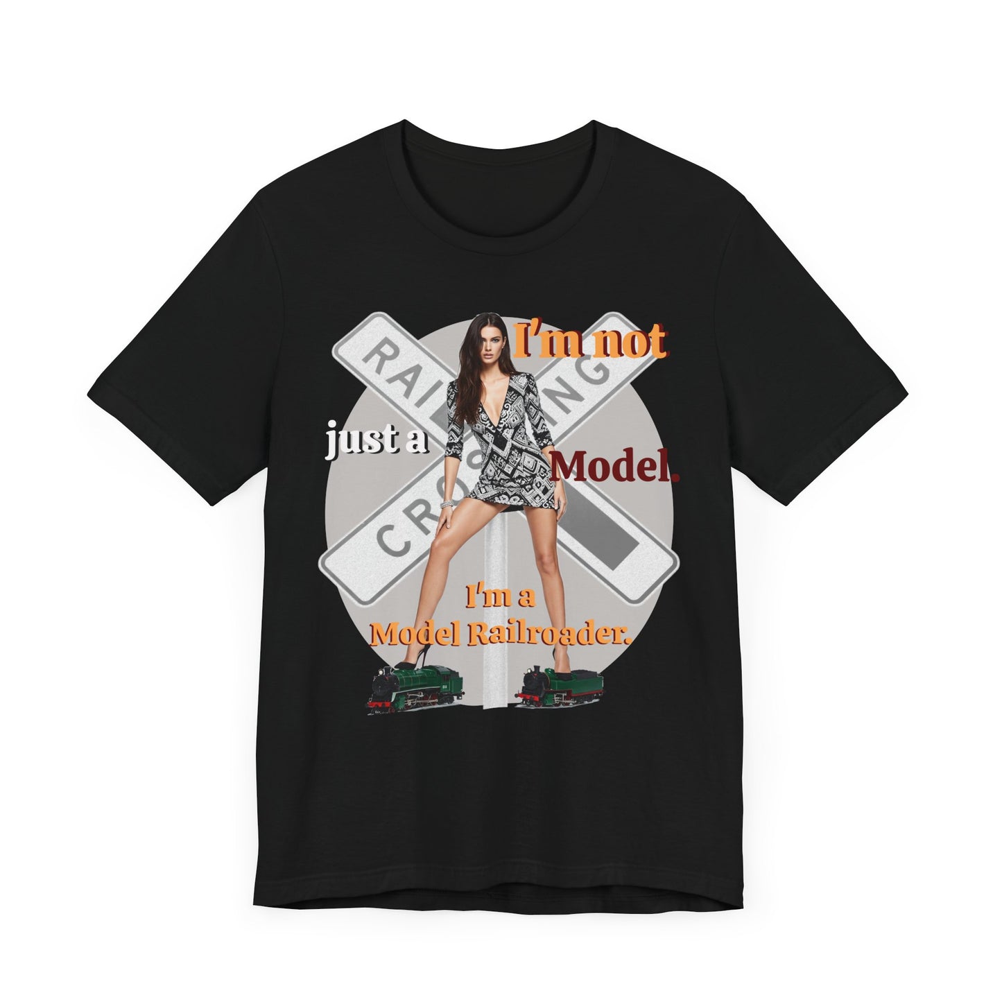 Railroad Model Unisex Tee, Train Lover Gift, Funny 'Model Railroader' Shirt, Model Railroading Apparel, Unique Graphic T-Shirt - Schmartypants