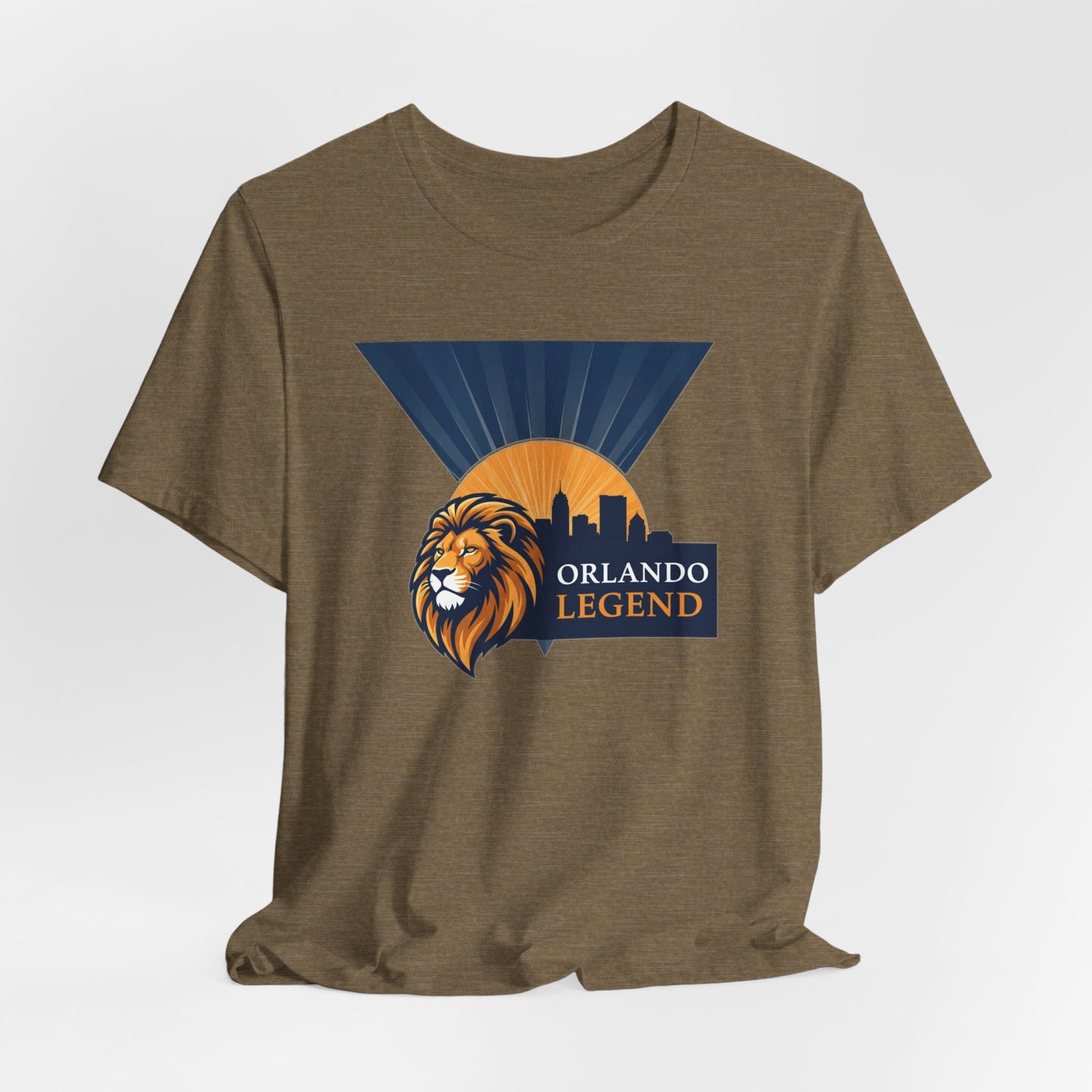 Orlando Legend Unisex Tee, Casual Graphic Tee, Lion Design Shirt, Gift for Fans, Everyday Wear, Florida Souvenir T-shirt