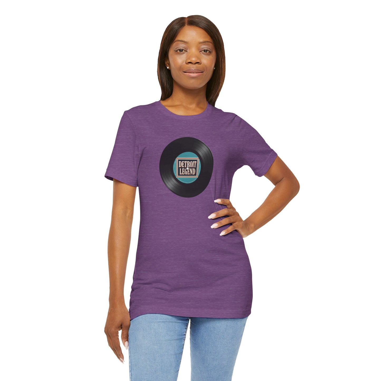 Detroit Legend Vinyl Record Tee, Music Lover Shirt, Unisex Casual Wear, Gift for Music Fans, Retro Record T-Shirt, Motown Shirt