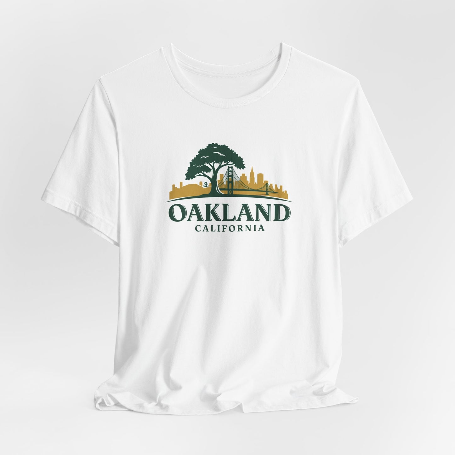 Oakland Cityscape Unisex Jersey Tee, Casual Wear, Gifts for Him/Her, Summer Fashion, Oakland California T-Shirt, Oakland Souvenir