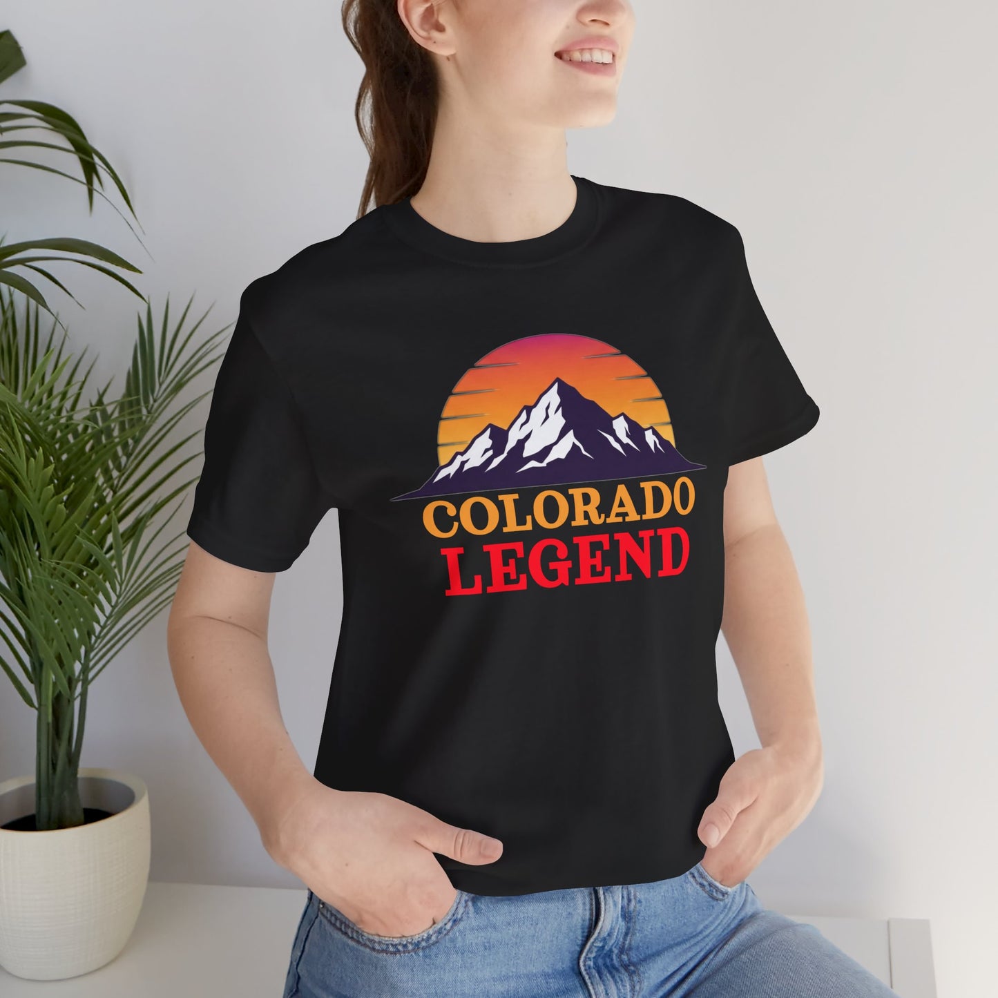 Colorado Legend Unisex Short Sleeve Tee, Mountain Lover Shirt, Adventure Gear, Gift for Hikers, Casual Wear, Outdoor Apparel