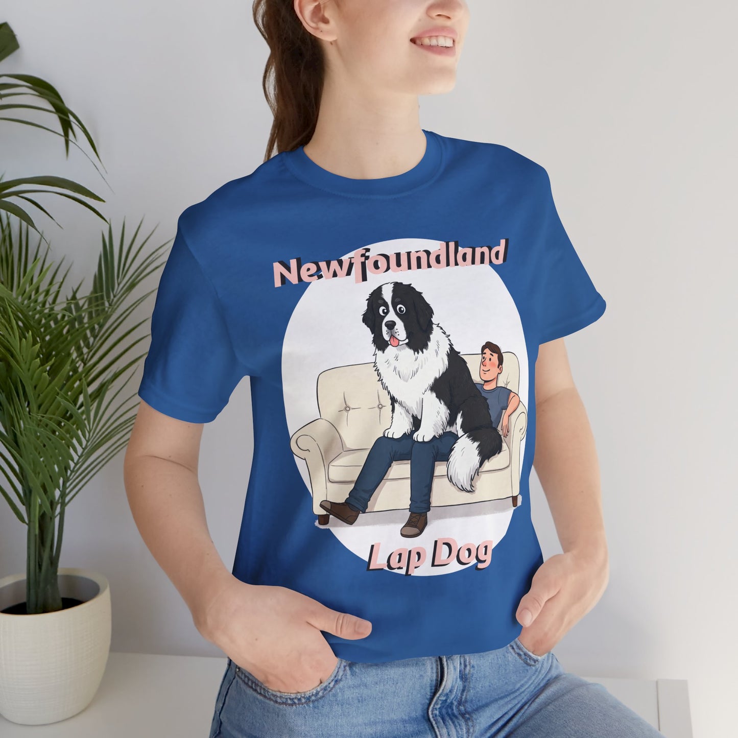 Hilarious Newfoundland Lap Dog Tee - Cozy Unisex Jersey Short Sleeve Shirt for Dog Lovers - Schmartypants