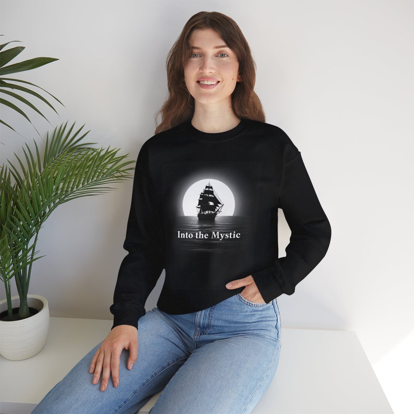 Into the Mystic Sweatshirt, Van Morrison Inspired Crewneck for Classic Rock Fans, Unisex Heavy Blend Jumper, Irish Soul Music Gift,