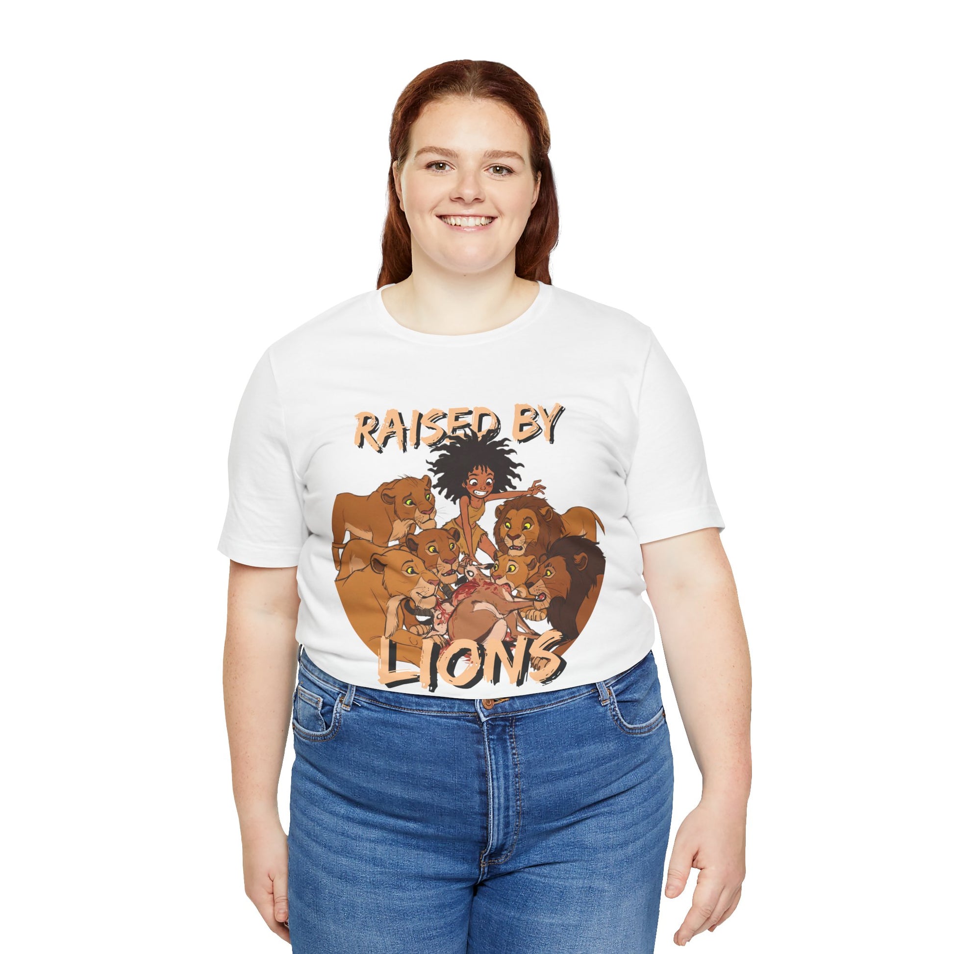 Raised by Lions Unisex Tee, Funny Animal Shirt, Lion Lover Gift, Safari T-Shirt, Jungle Adventure Apparel, Casual Wear - Schmartypants