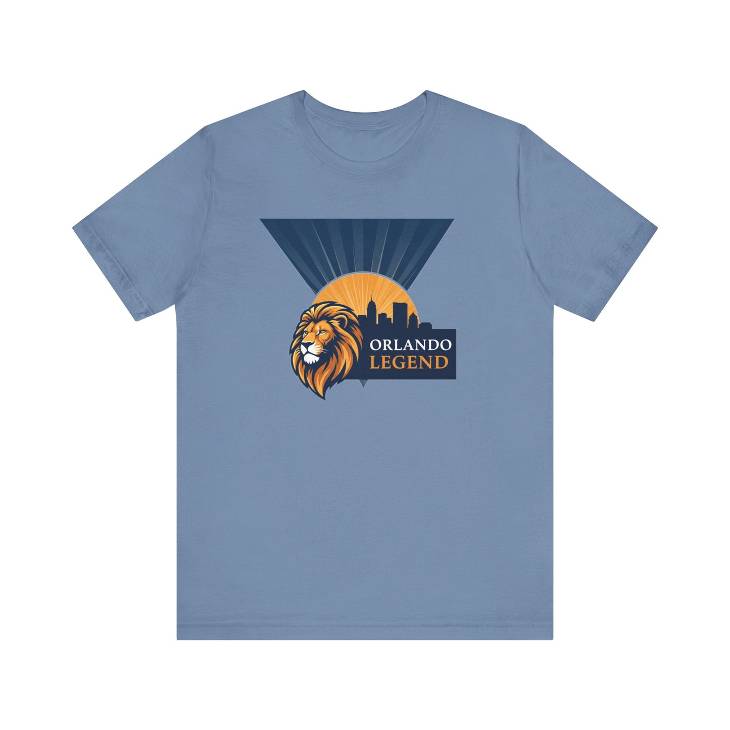 Orlando Legend Unisex Tee, Casual Graphic Tee, Lion Design Shirt, Gift for Fans, Everyday Wear, Florida Souvenir T-shirt