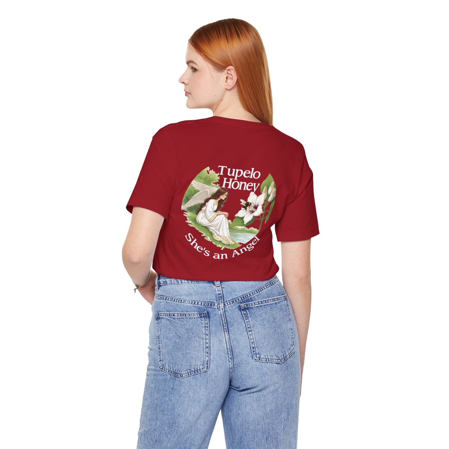 Elegant Tupelo Honey Unisex Tee, Angel Van Morrison Song Inspired Shirt, Concert-Goers Gift, Double-Sided Blossom Tee, Music Fans Present,