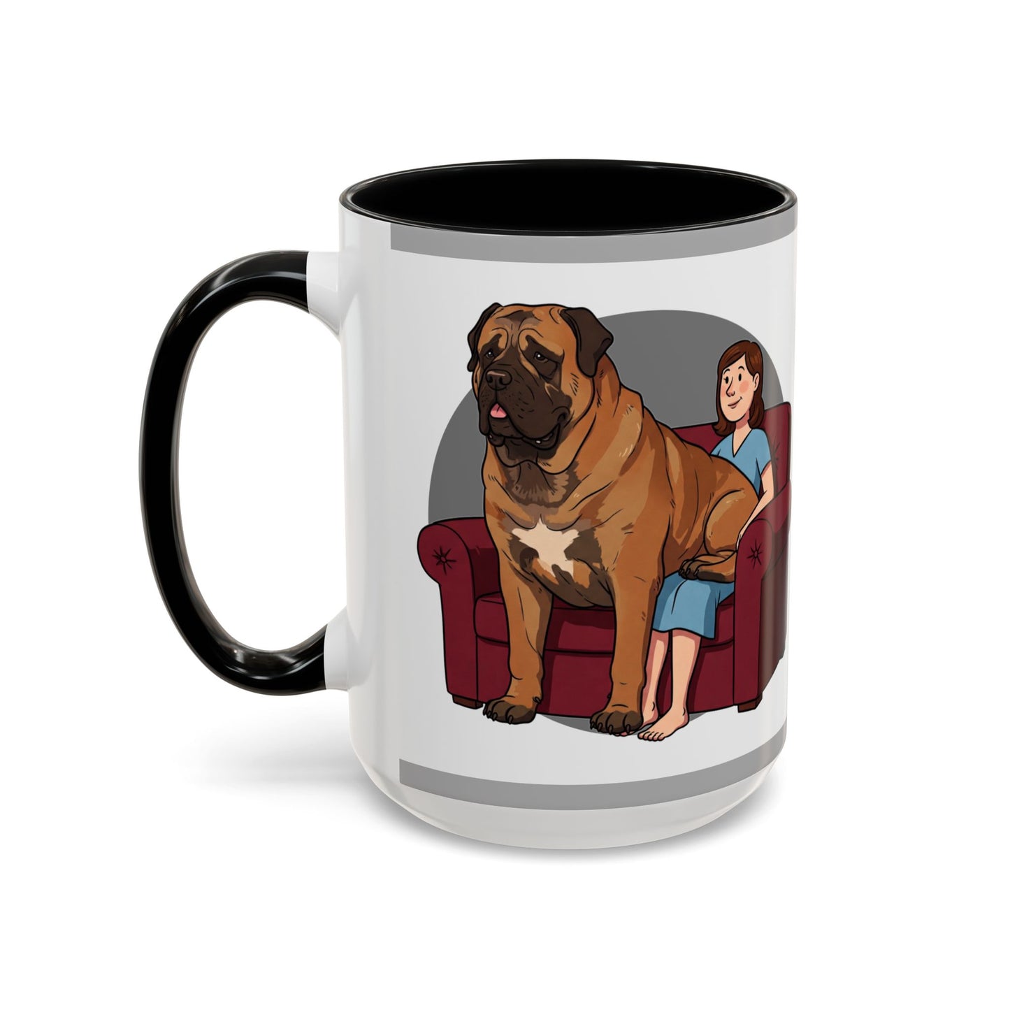 Mastiff Lap Dog Accent Coffee Mug - Perfect Funny Gift for Dog Lovers, Mastiff Breeders - Schmartypants