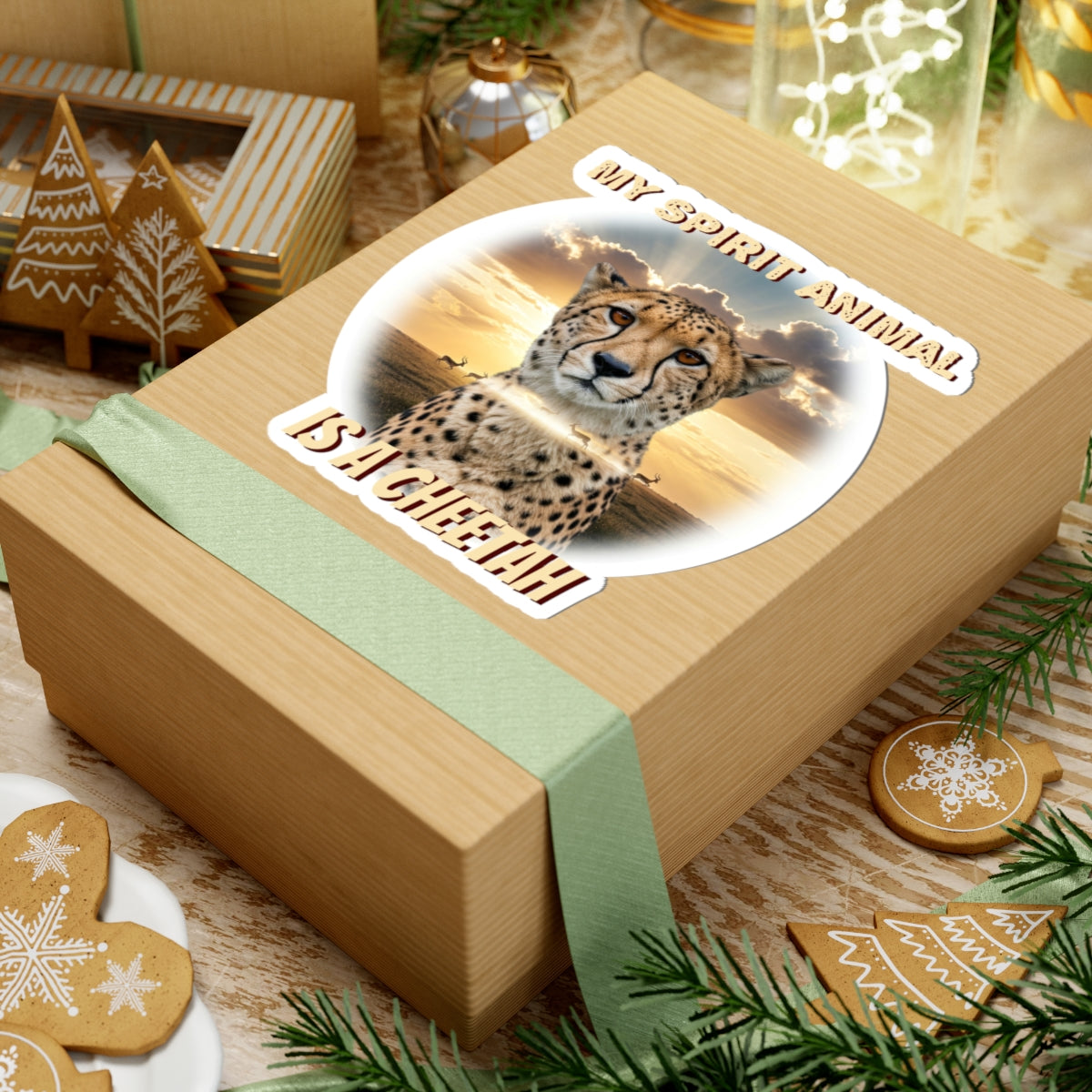 Cheetah Spirit Animal Kiss-Cut Stickers | Inspirational Wildlife Decor | Perfect for Laptops & Journals - Schmartypants