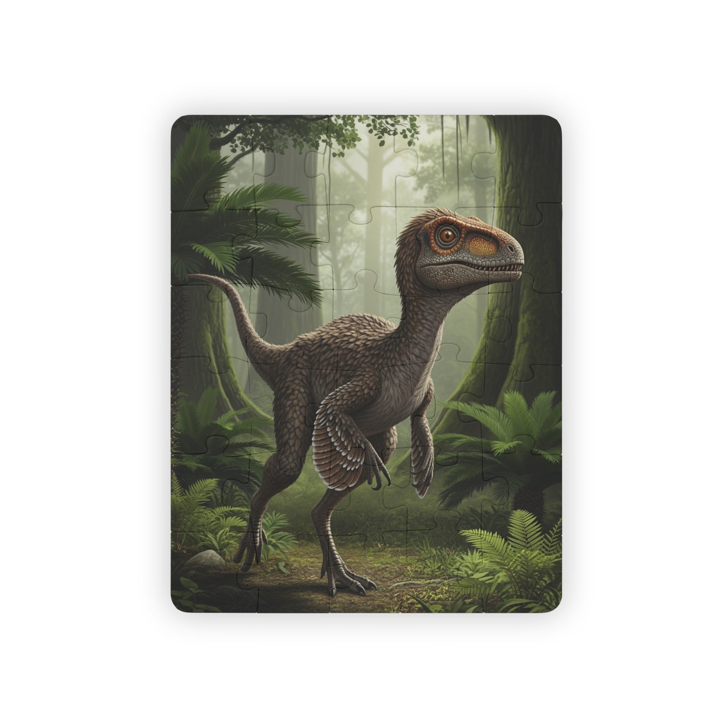 Troodon Dinosaur Adventure Puzzle, Kids' 30-Piece Jigsaw Jurassic Toy for Ages 3-7, Educational Learning Activity, Interactive Birthday Gift