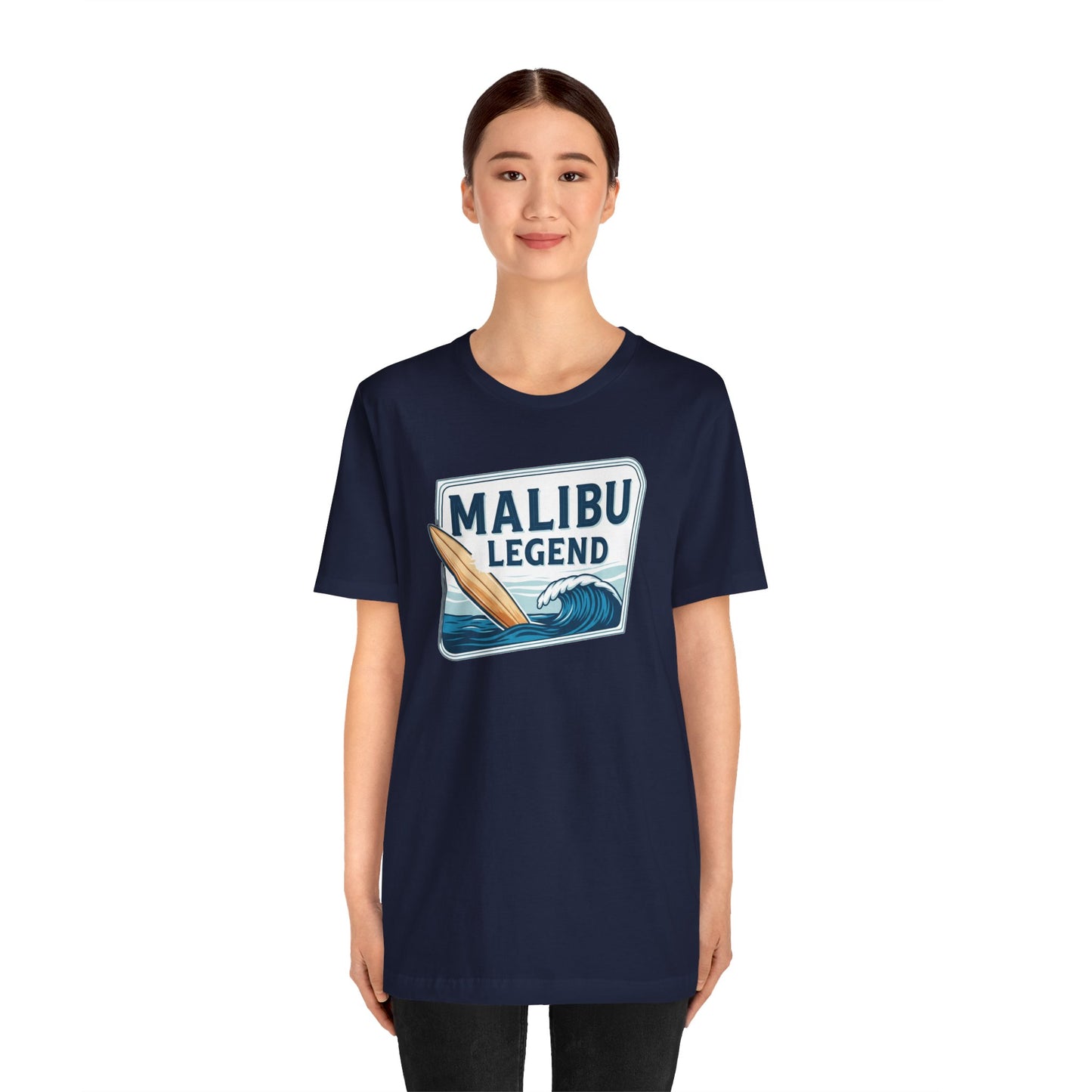 Malibu Legend Surf Tee | Unisex Jersey Short Sleeve Shirt, Beachwear, Summer Vibes, Surfing Gift, California Style, Malibu Souvenir Tee