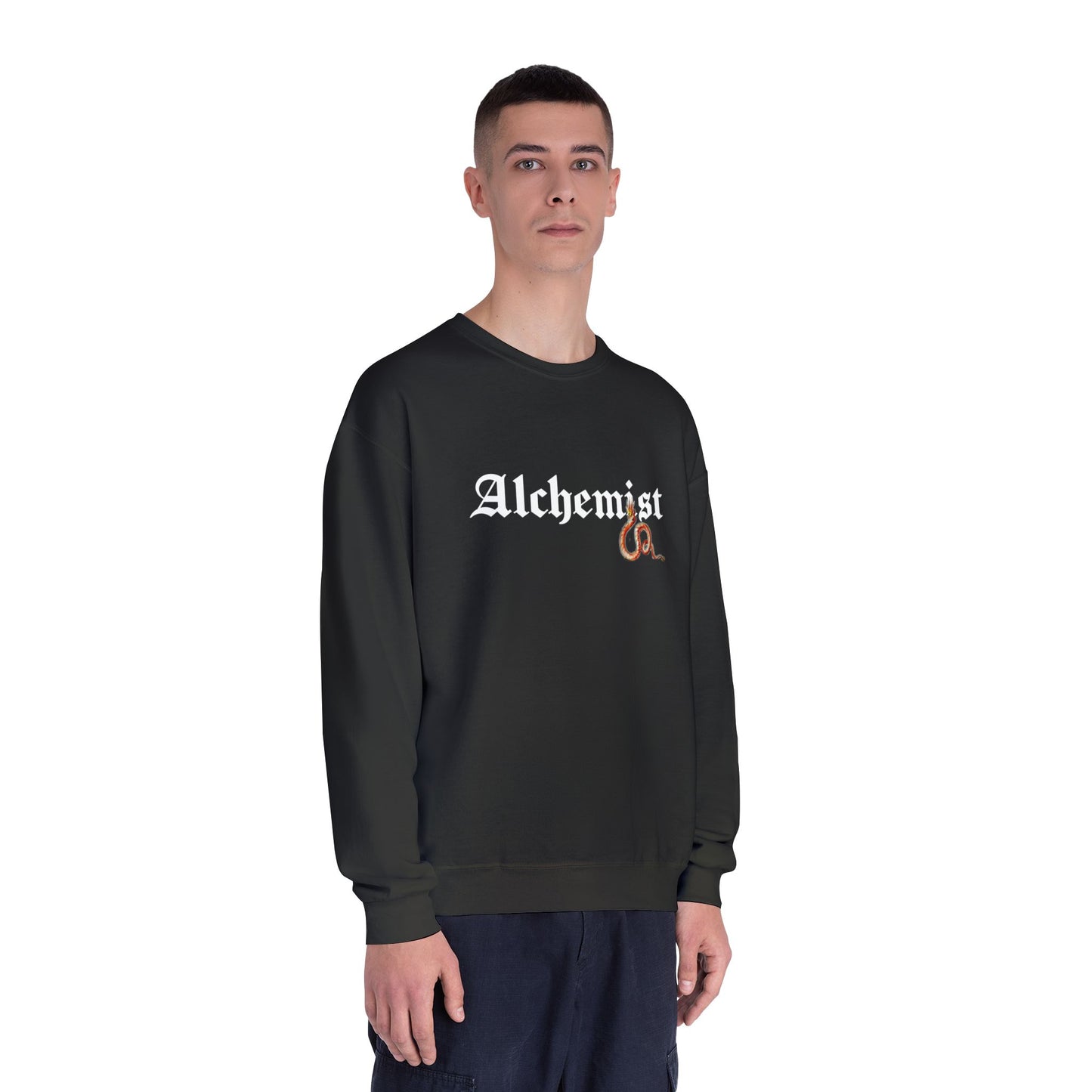 Mystical Alchemist Dragon Sweatshirt, Cozy Gift, Fantasy Lover Apparel, Unisex Sweatshirt, Dragon Design, Magical Outfit