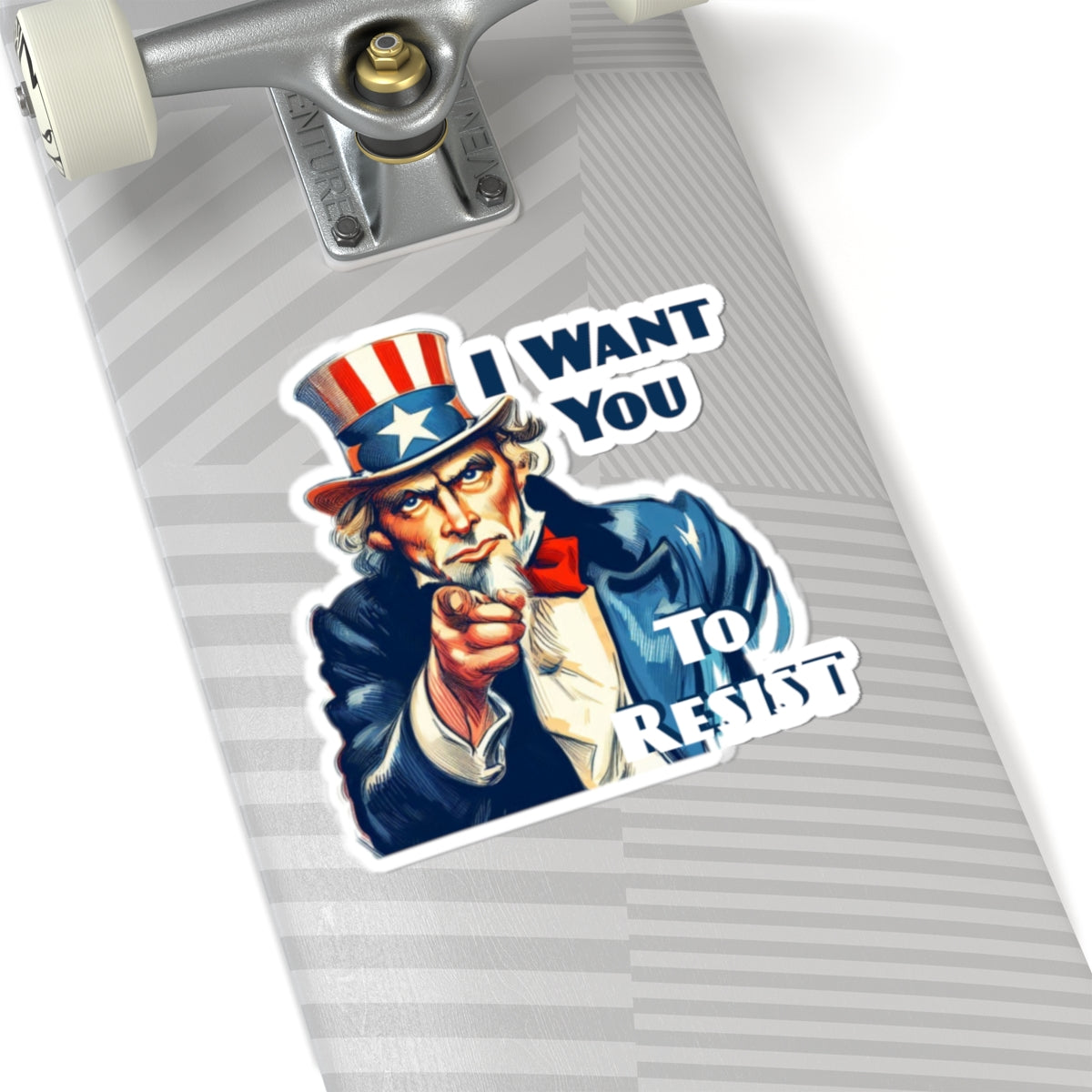 Uncle Sam 'I Want You to Resist' Kiss-Cut Stickers - Patriotic Protest Decals for Laptops, Water Bottles, and More - Schmartypants